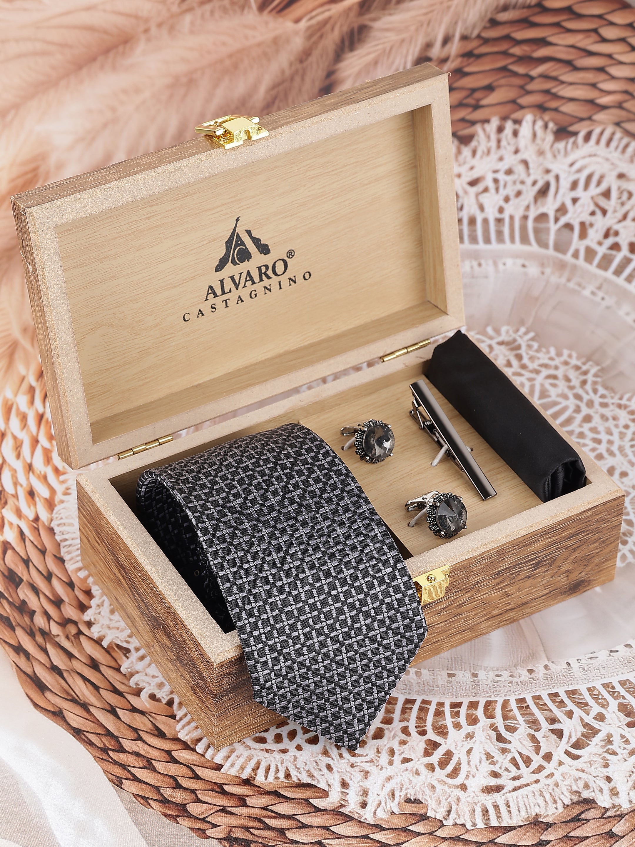 Grey Cross Stitch Gift Set