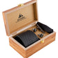 Alvaro Castagnino Men Black & Grey Set Of 4 Accessory Gift Set