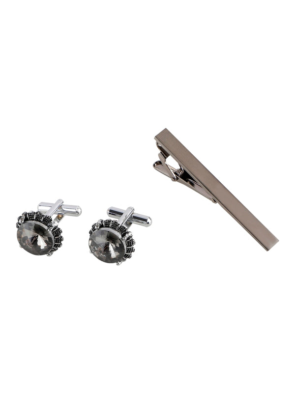 Alvaro Castagnino Men Black & Grey Set Of 4 Accessory Gift Set