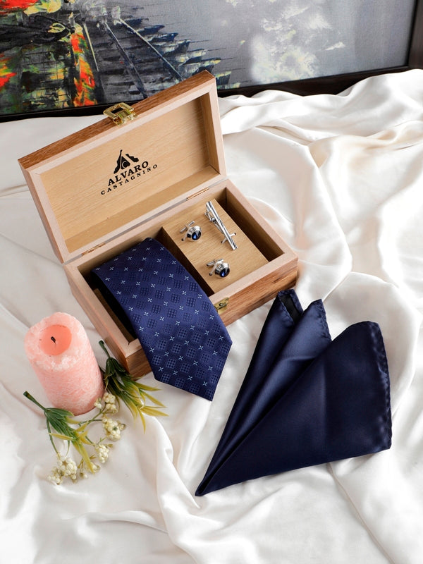 Alvaro Castagnino Men Blue Set Of 4 Accessory Gift Set