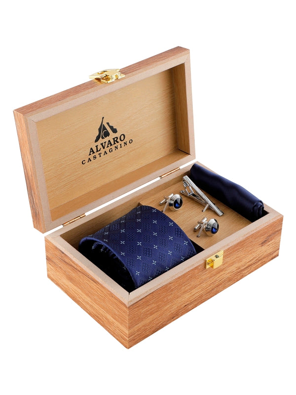 Alvaro Castagnino Men Blue Set Of 4 Accessory Gift Set