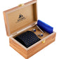 Alvaro Castagnino Men Black & Blue  Set Of 4 Accessory Gift Set