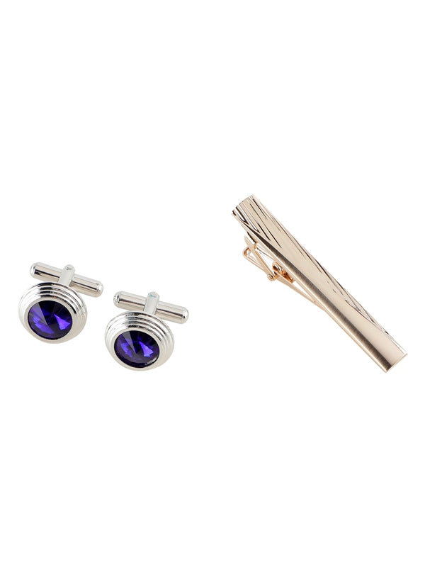 Alvaro Castagnino Men Black & Blue  Set Of 4 Accessory Gift Set