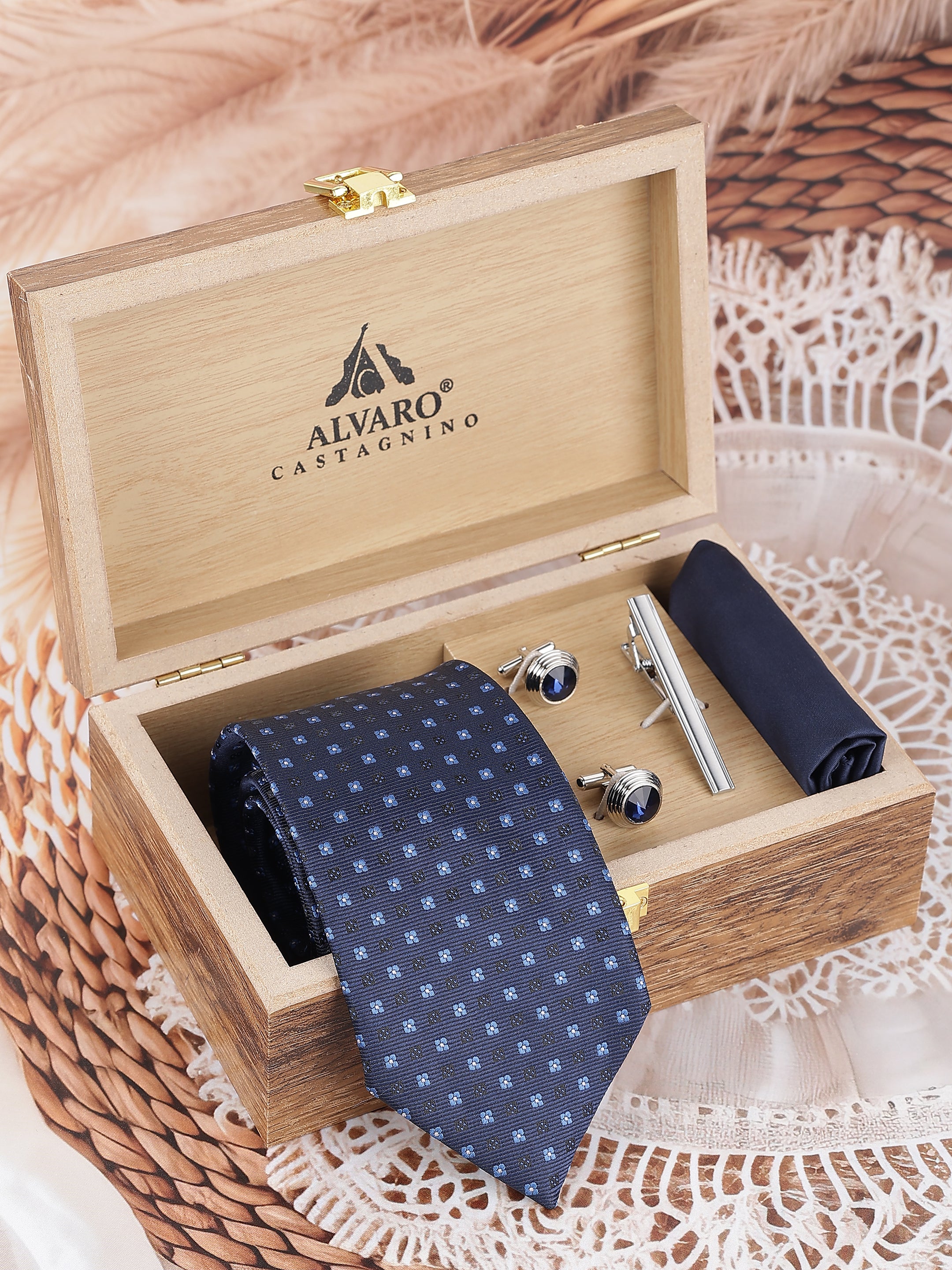 Blue Micro Geometric Gift Set