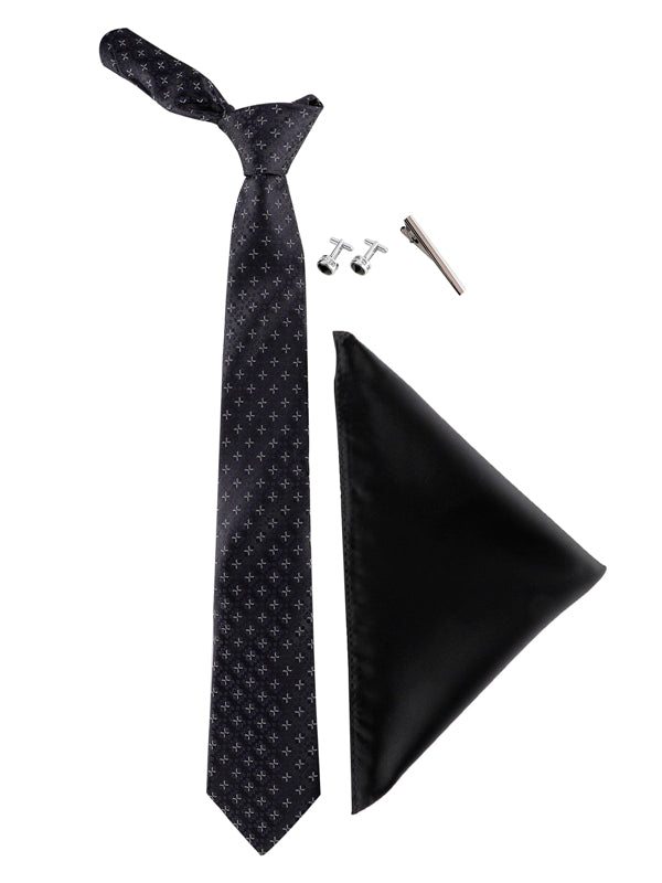 Alvaro Castagnino Men Black & Grey  Set Of 4 Accessory Gift Set