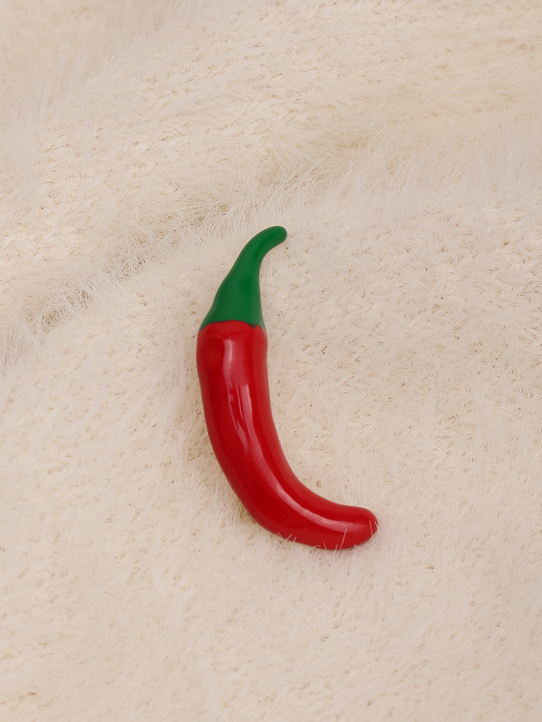 Spicy Red Chili Enamel Brooch
