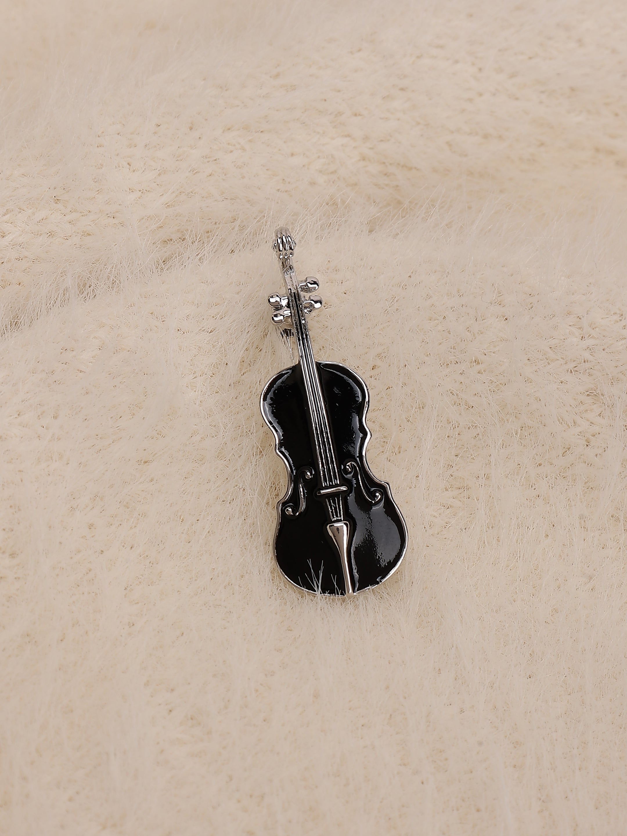 Onyx Black Cello Brooch