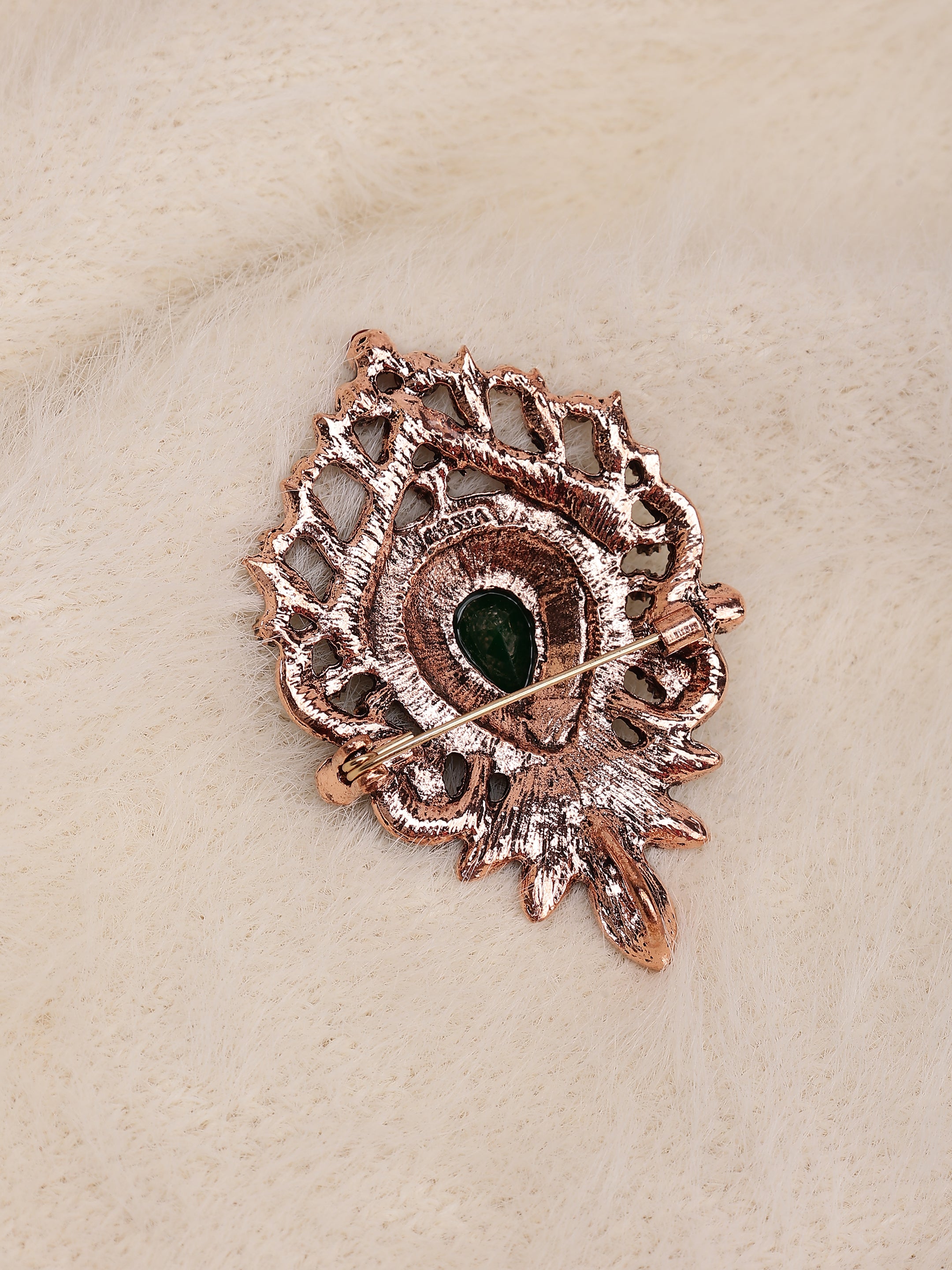 Vintage Shield Crystal Brooch