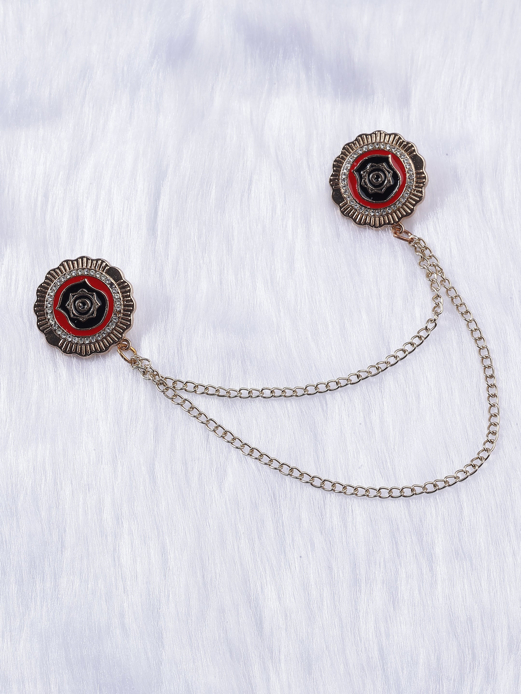 Dual Sunburst Rose Collar Chain