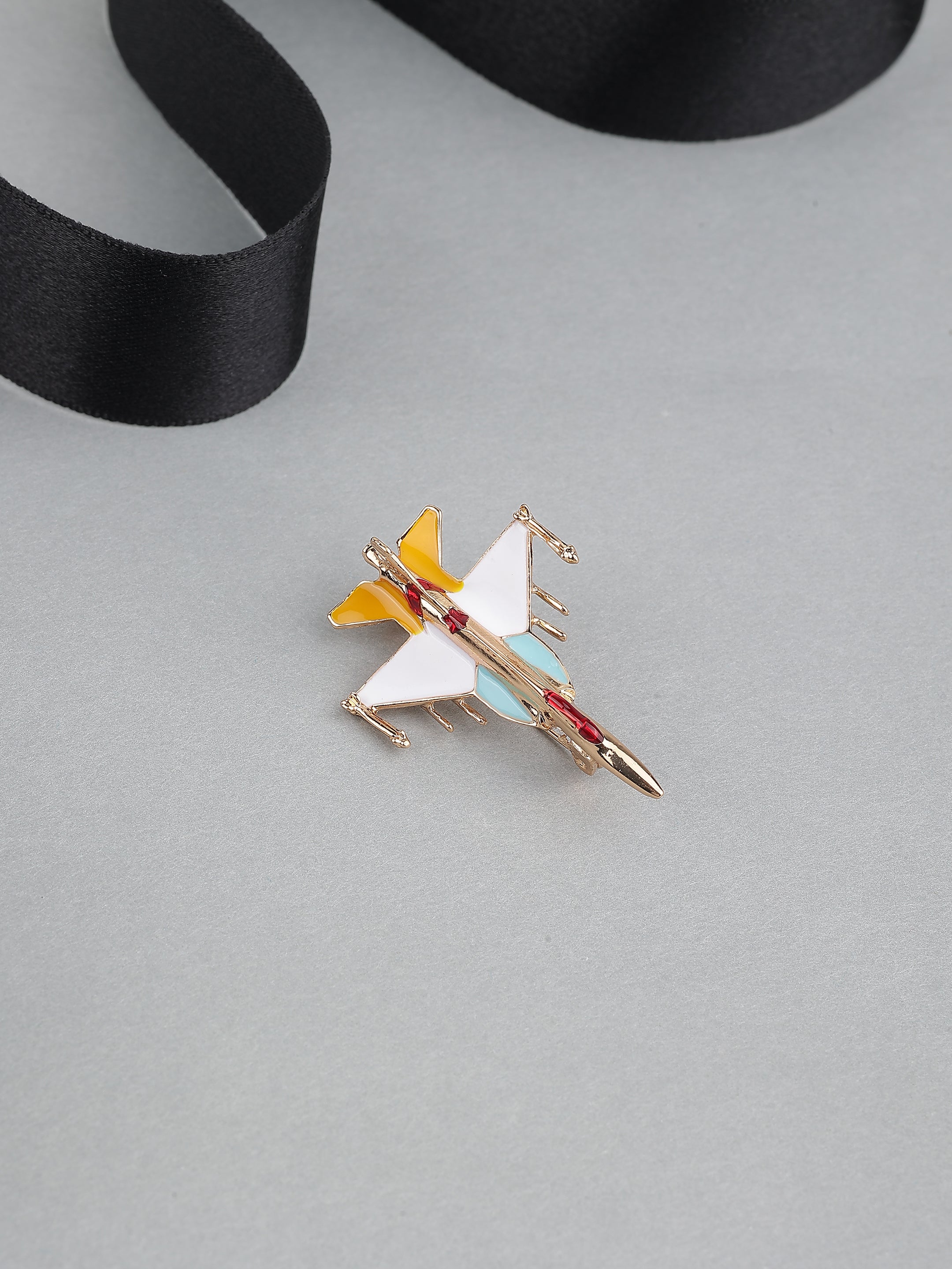 Fighter Jet Enamel Brooch