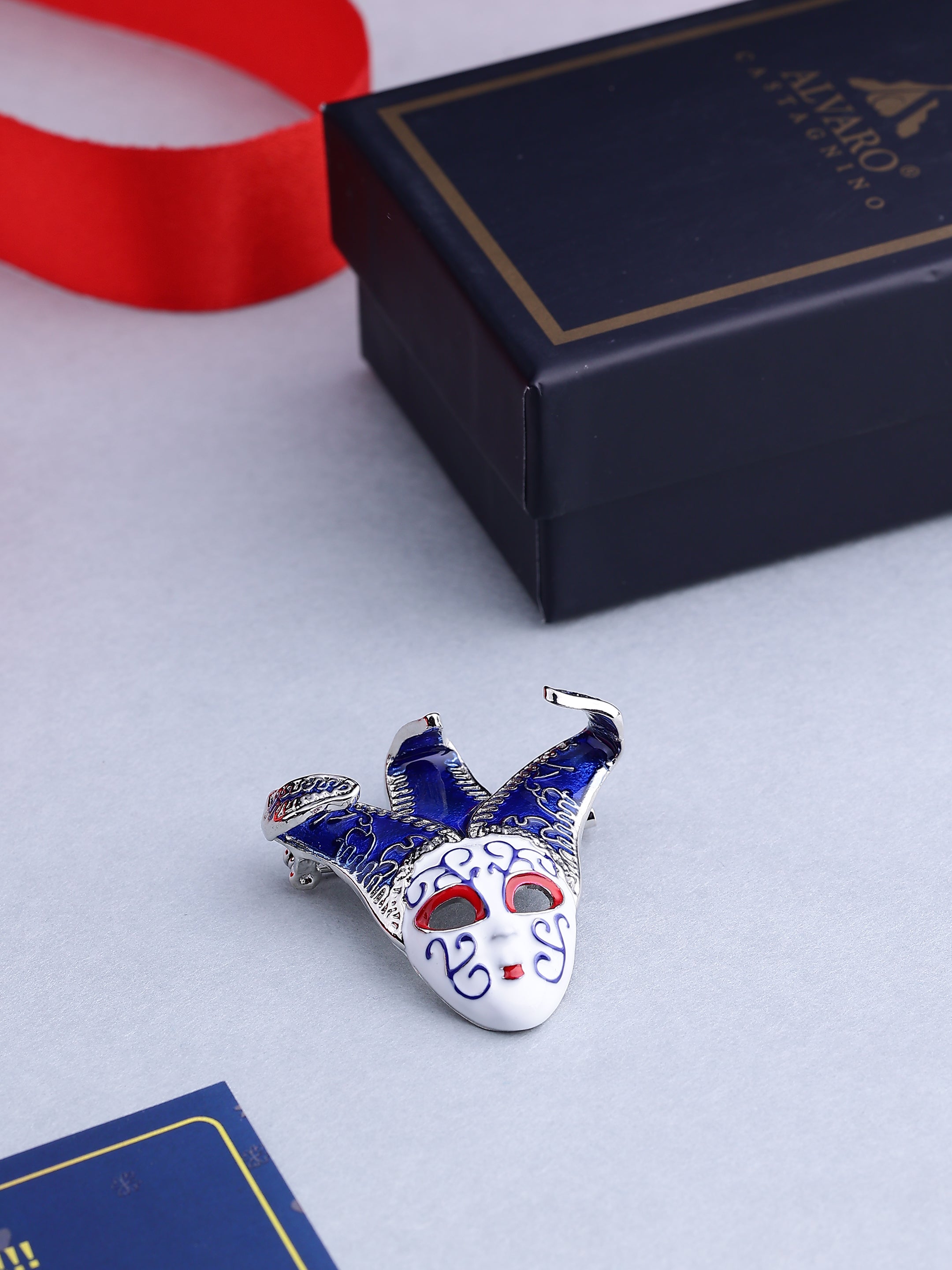Venetian Jester Mask Brooch