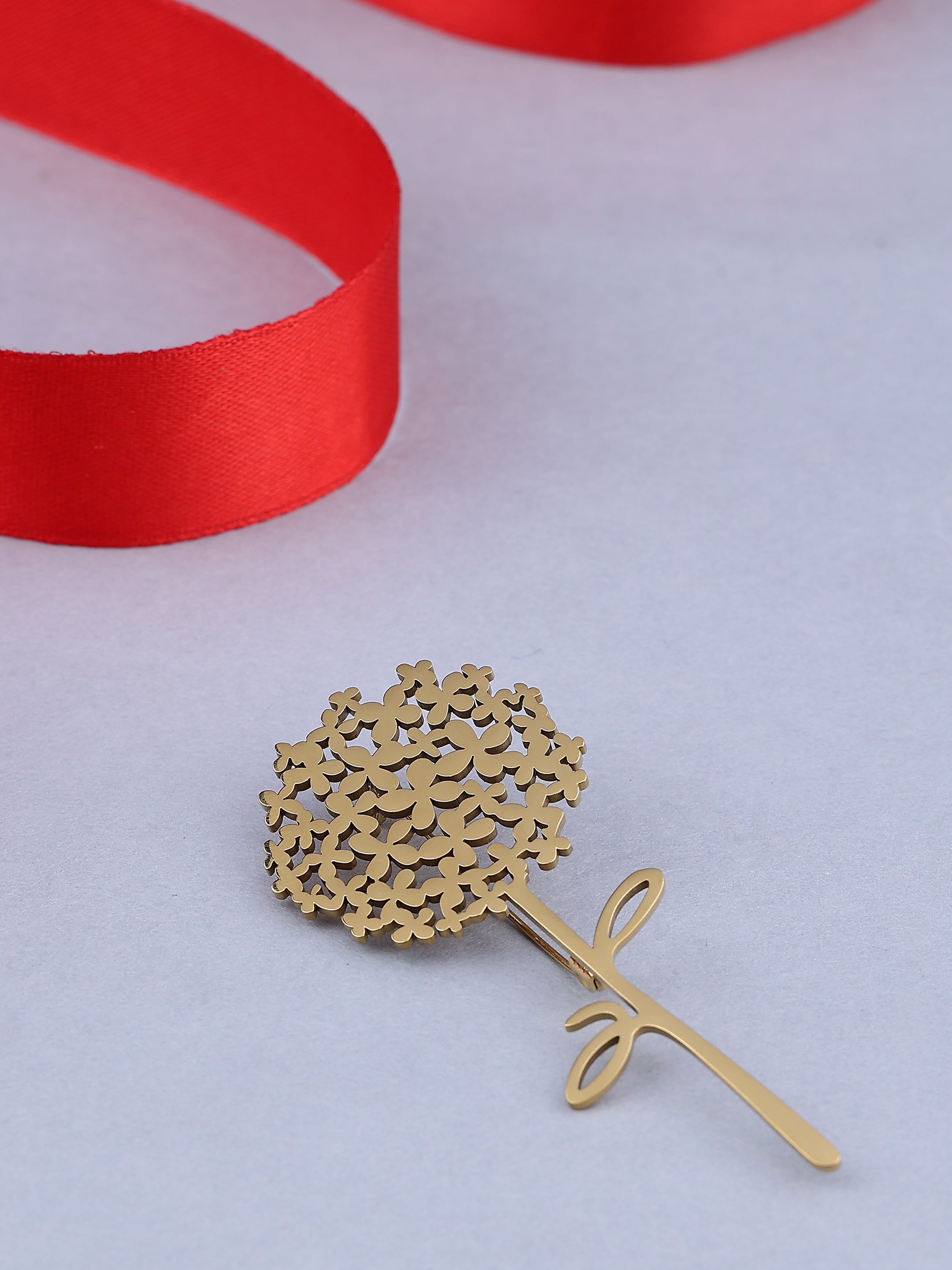 Golden Dandelion Flower Brooch