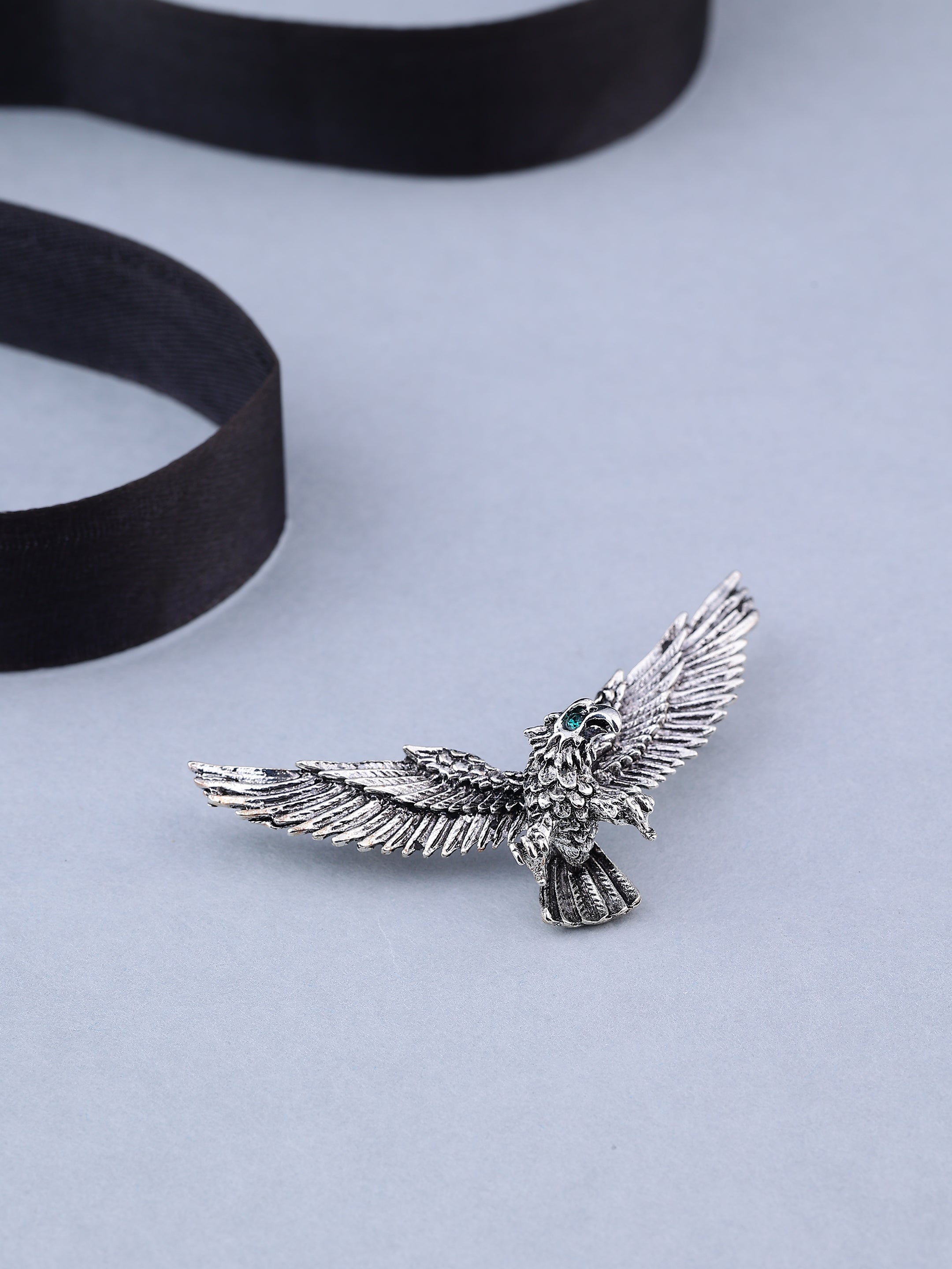 Silver Flying Eagle Brooch