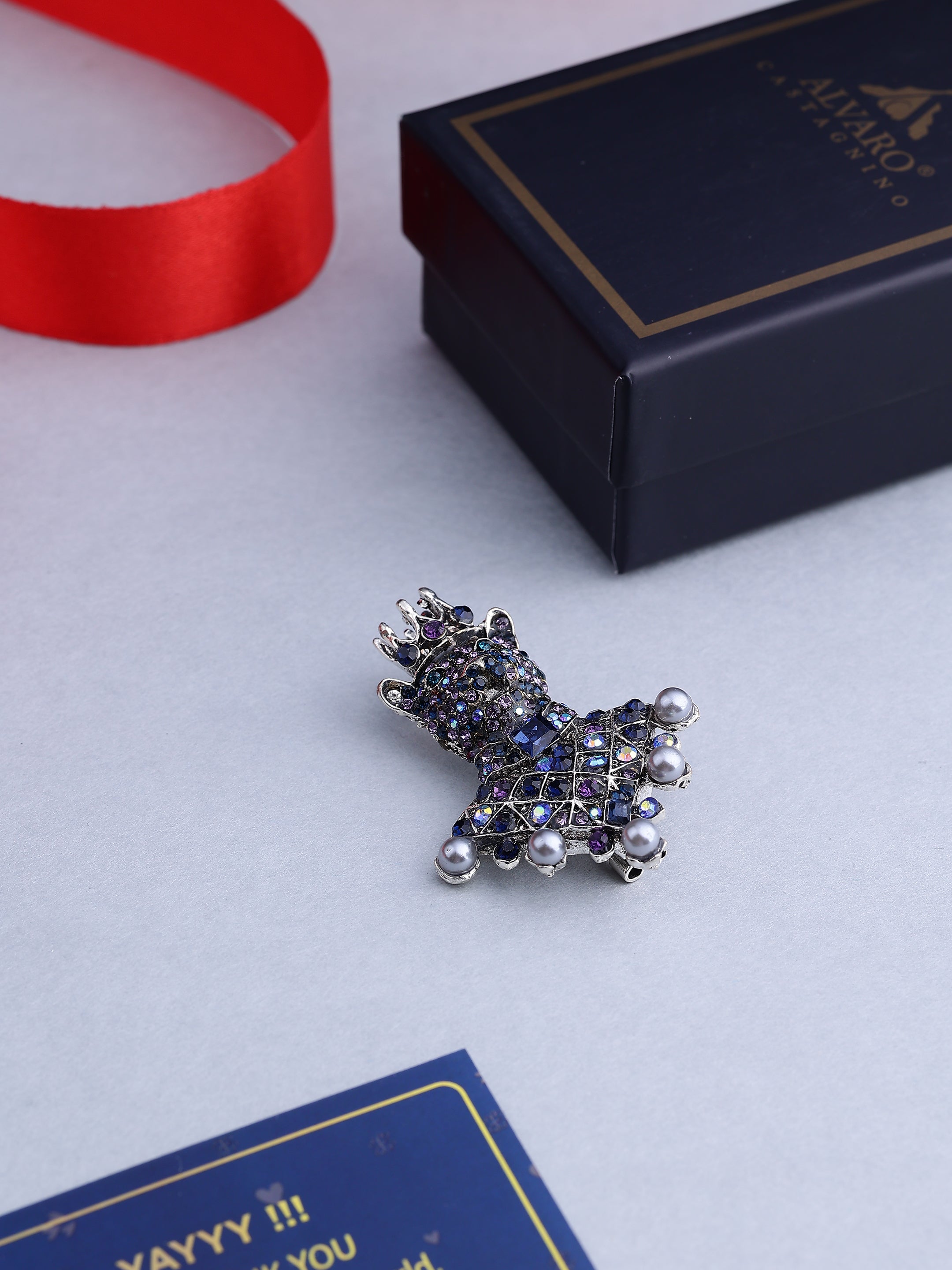 Crown Frog Lapel Brooch