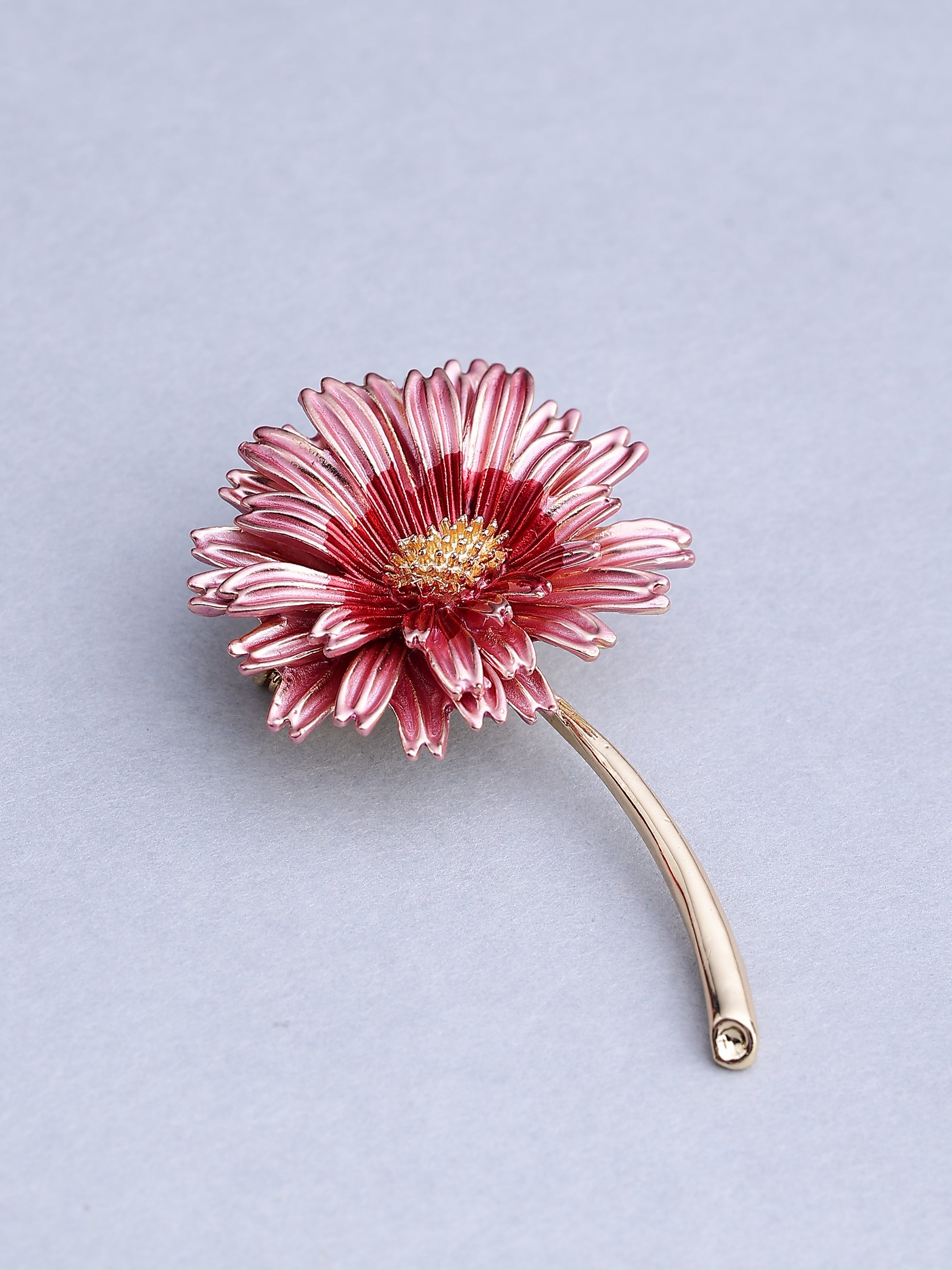 Vintage Pink Daisy Flower Brooch
