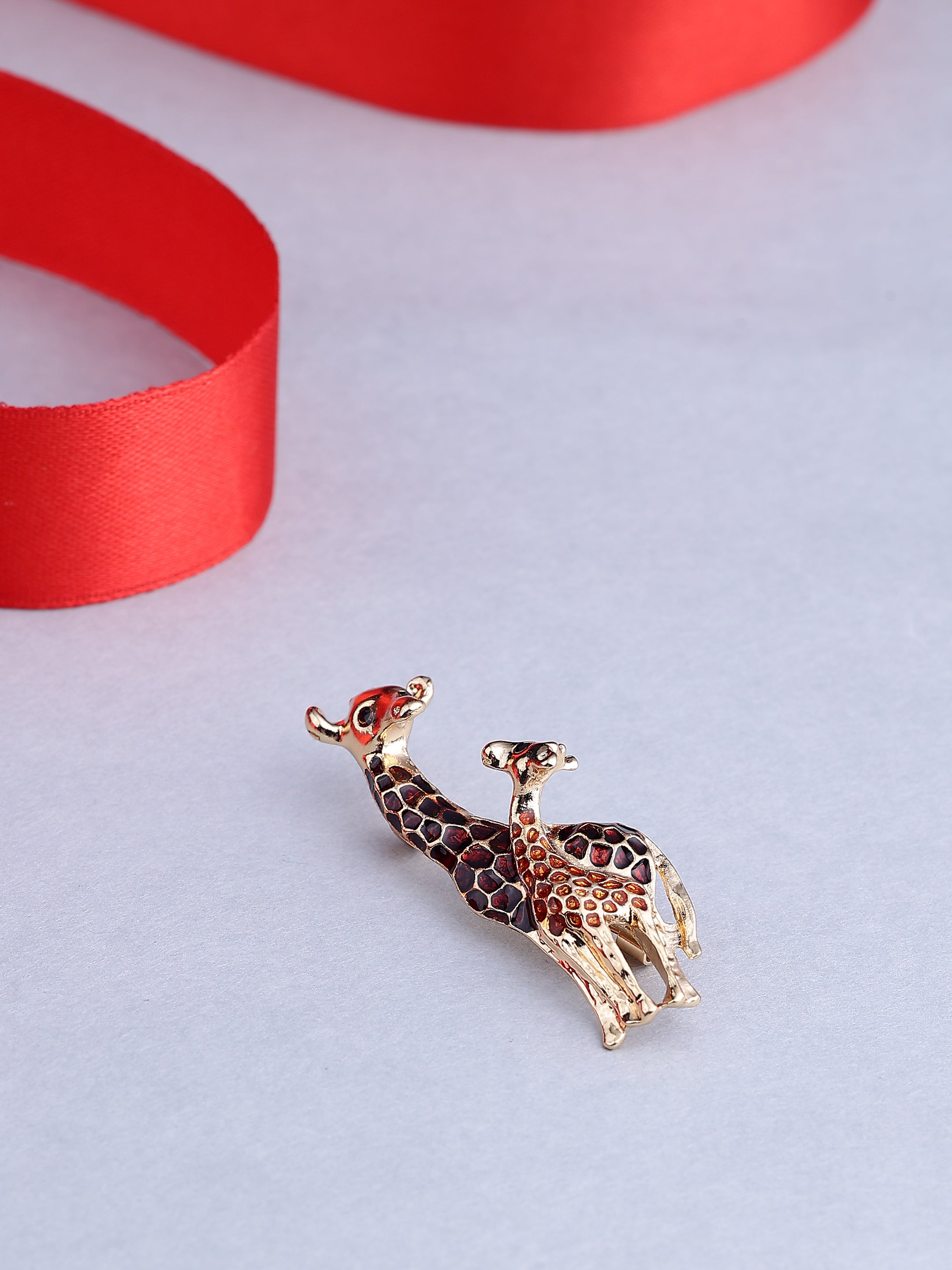 Giraffe with Calf Brooch