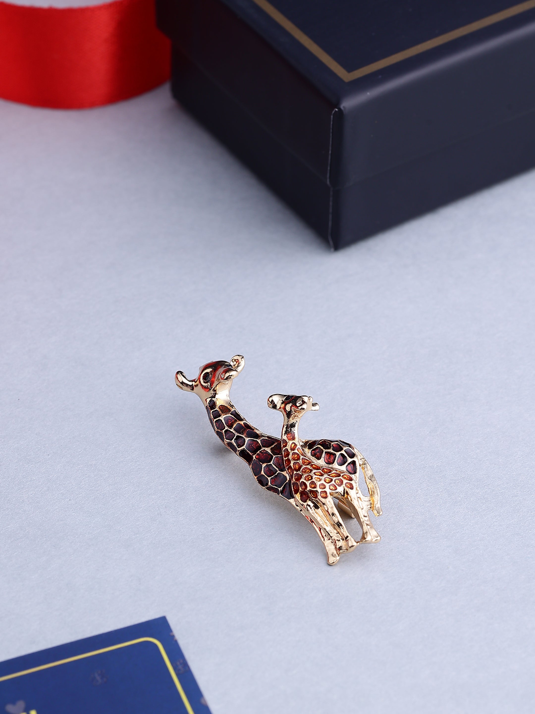 Giraffe with Calf Brooch