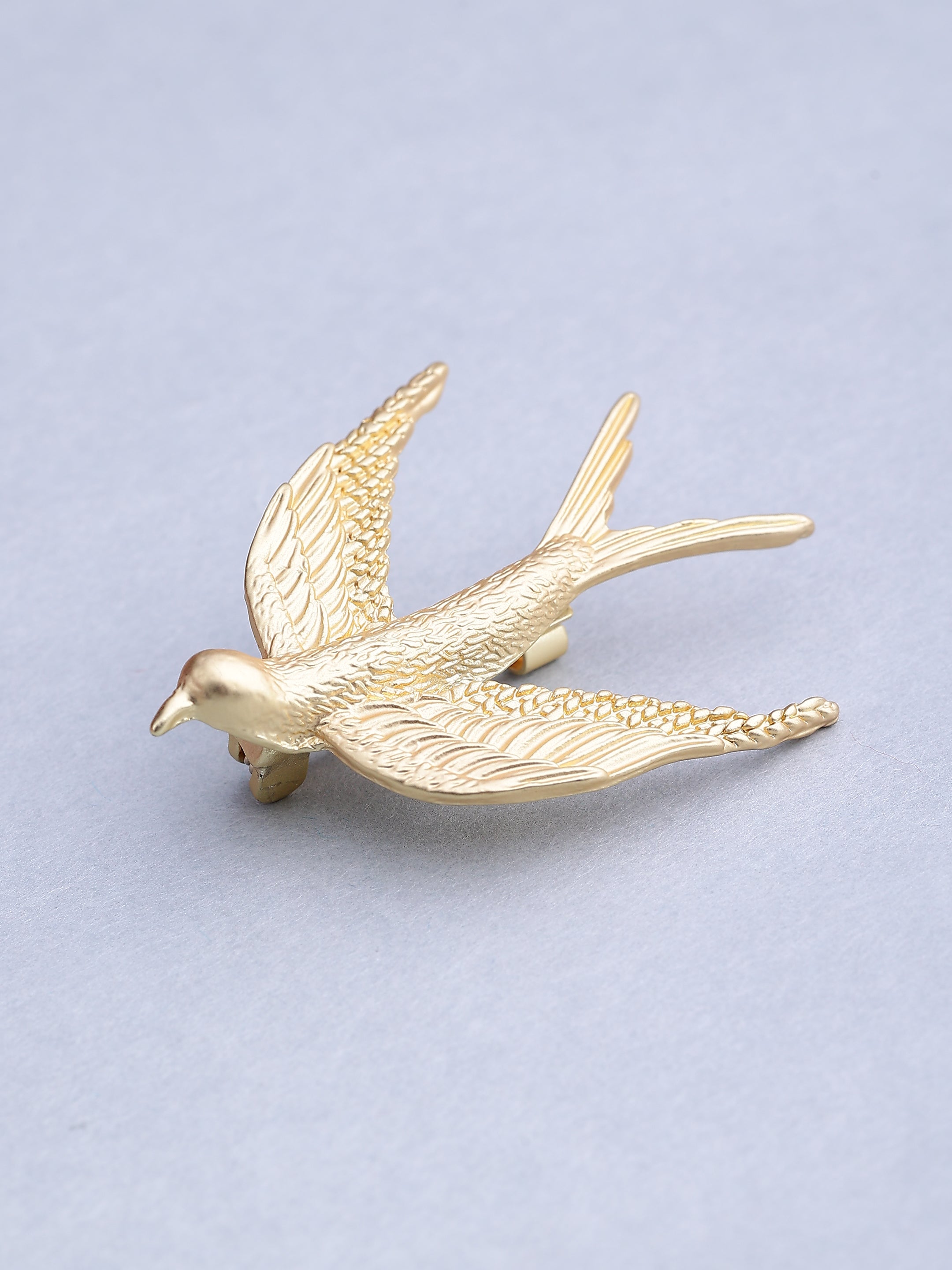 Golden Swallow in Flight Brooch