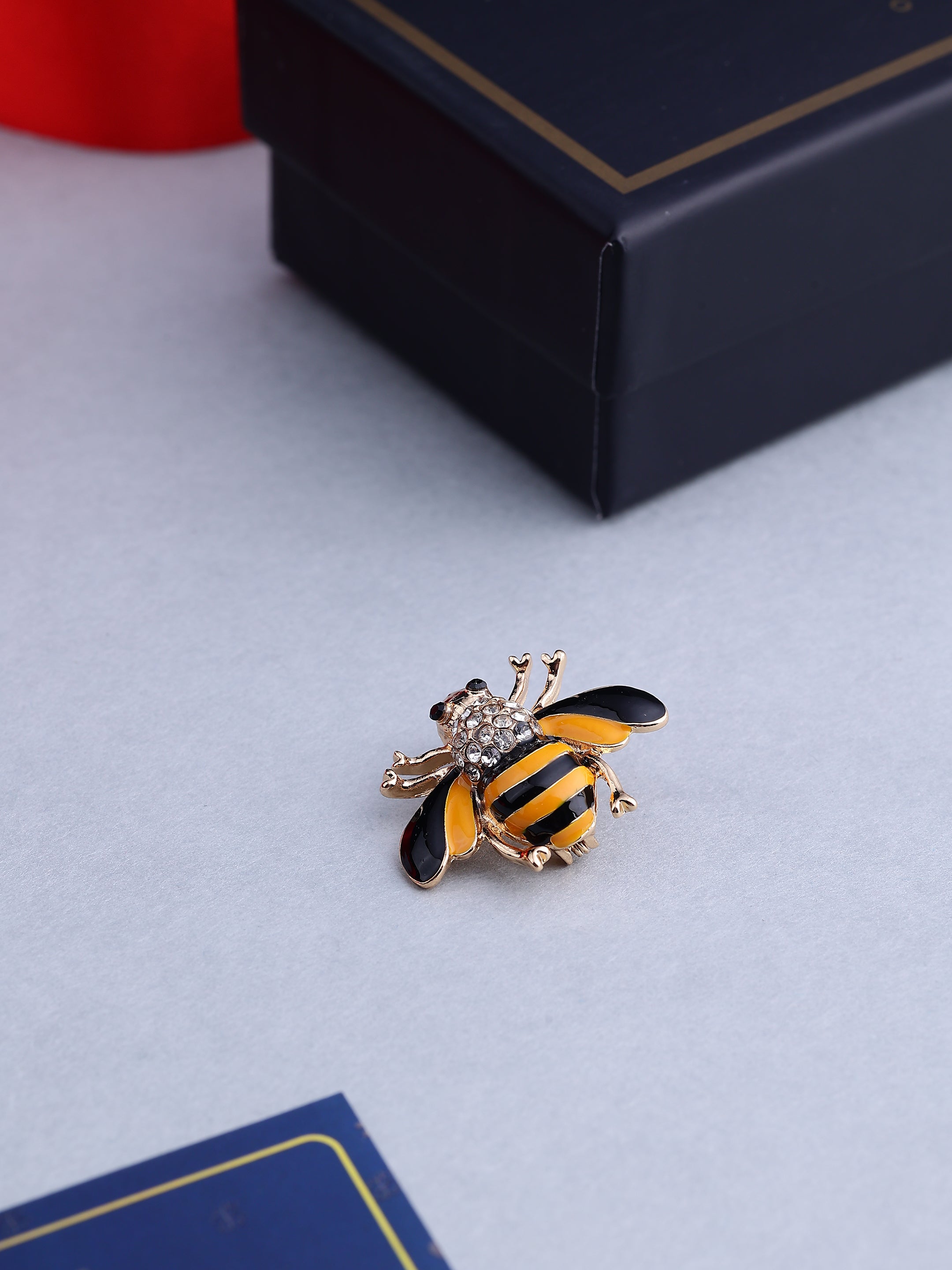 Sparkling Bumblebee Enamel Brooch