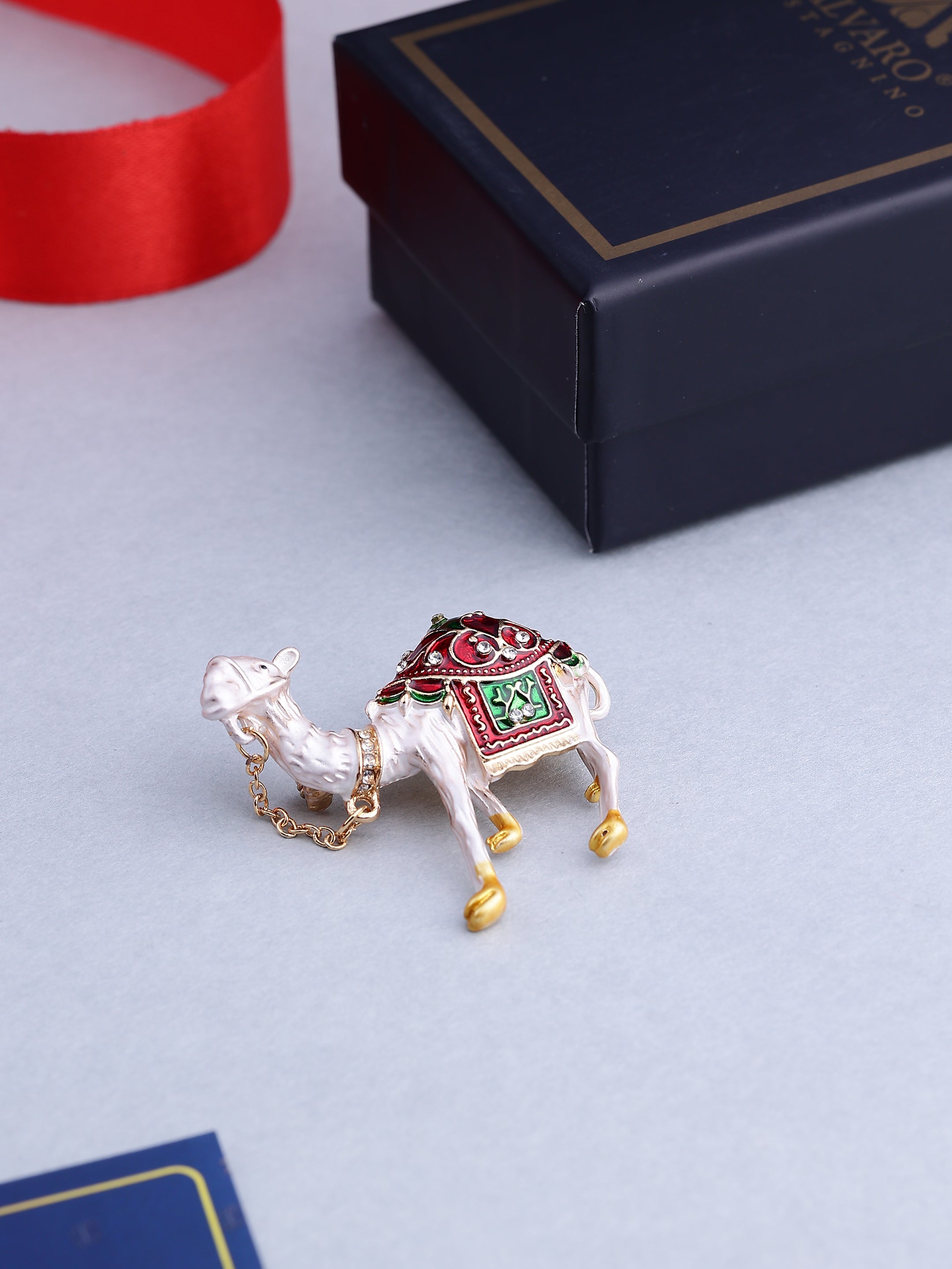 Royal Camel Enamel Brooch