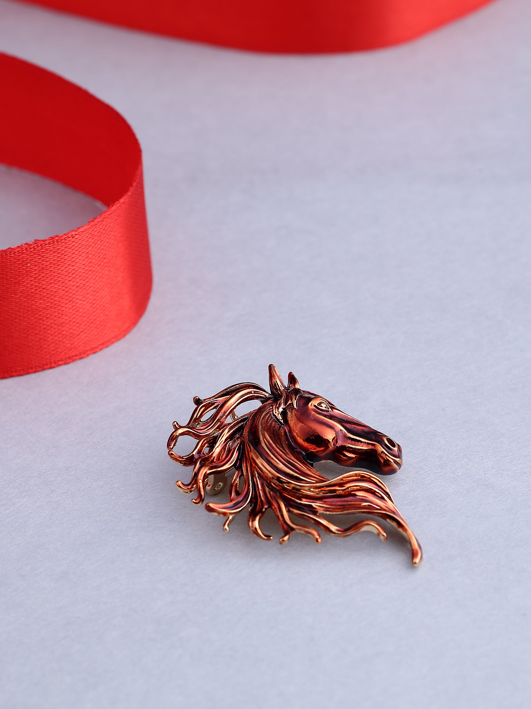 Majestic Horse Head Brooch
