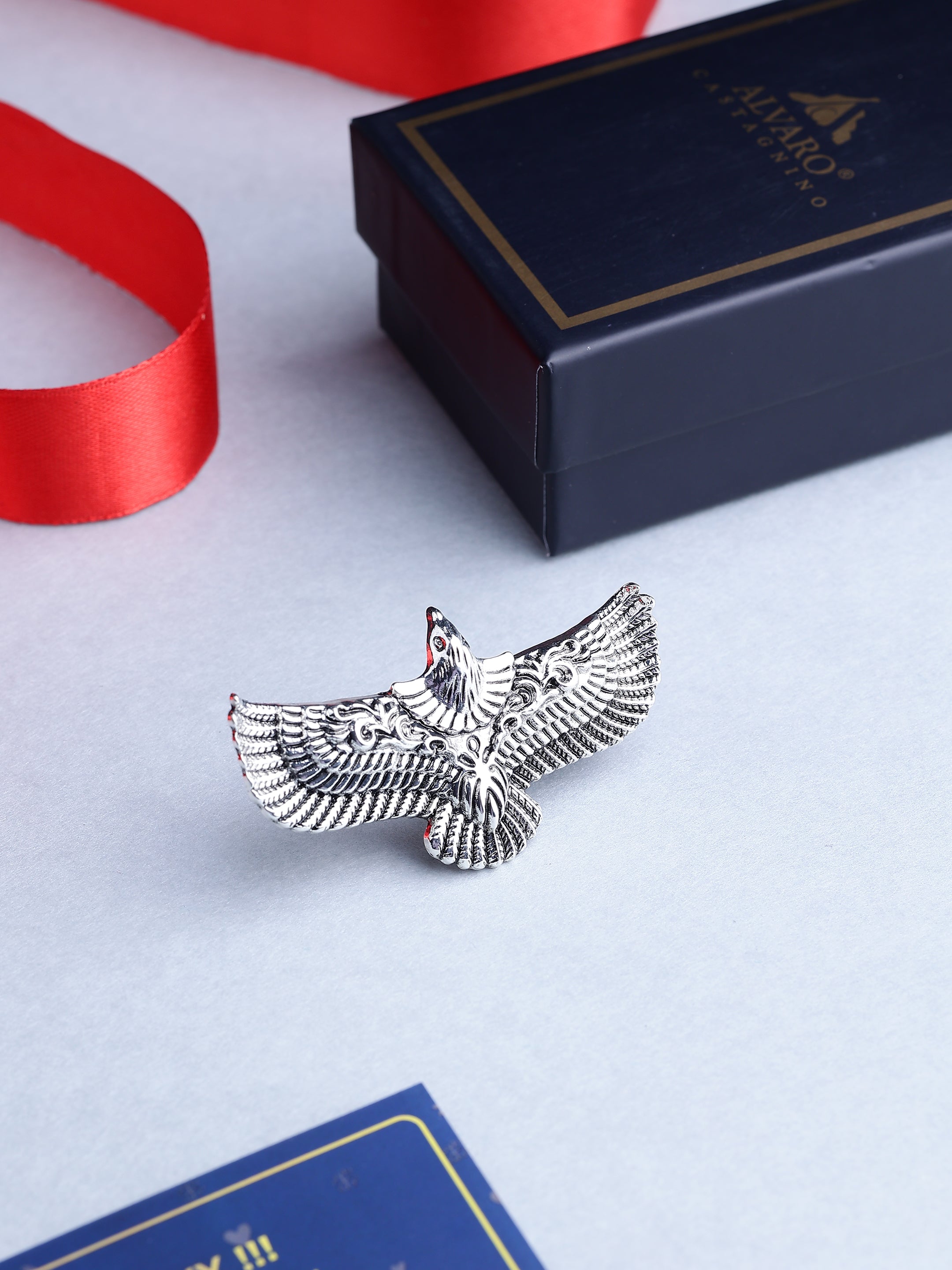 Imperial Eagle Silver Tie Ring