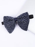 Alvaro Castagnino Men Blue Embellished Butterfly Bow Tie