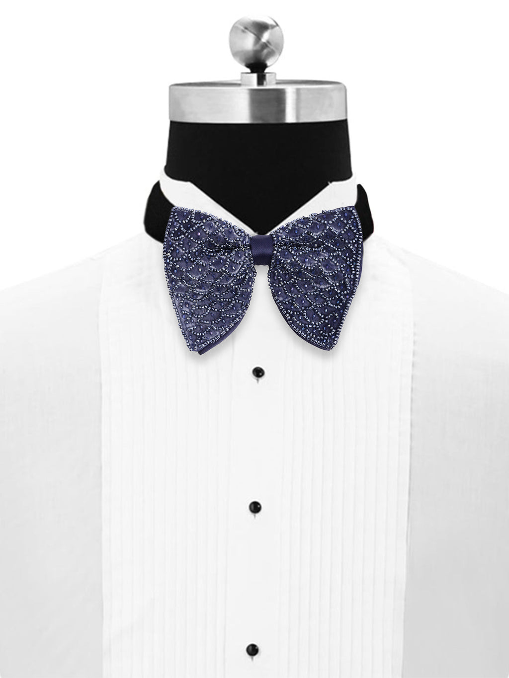 Alvaro Castagnino Men Blue Embellished Butterfly Bow Tie