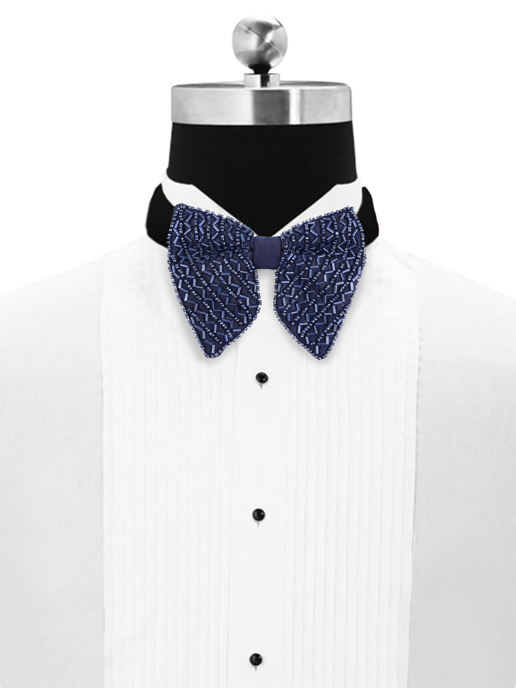 Alvaro Castagnino Men Blue Embellished Butterfly Bow Tie
