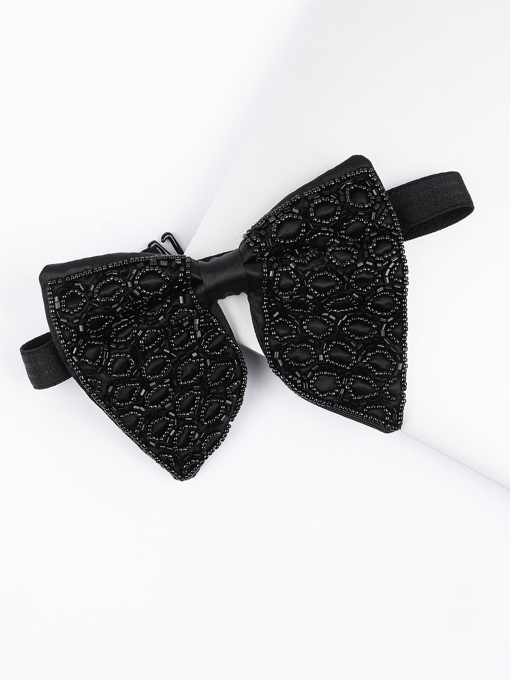 Alvaro Castagnino Men Black Embellished Butterfly Bow Tie