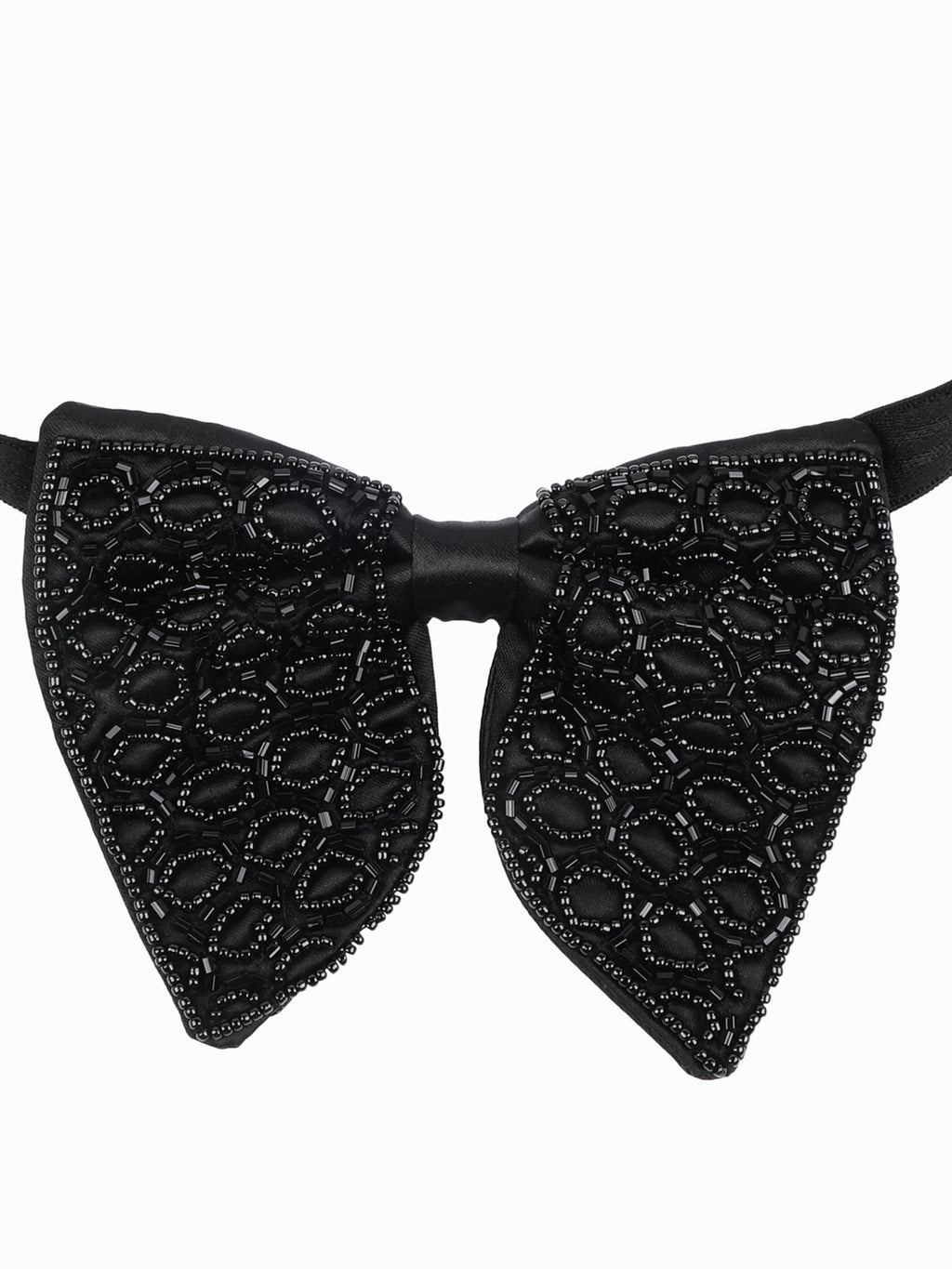 Alvaro Castagnino Men Black Embellished Butterfly Bow Tie