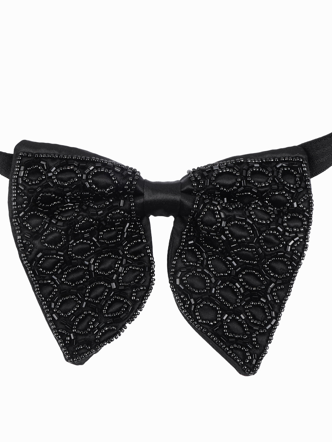 Alvaro Castagnino Men Black Embellished Butterfly Bow Tie