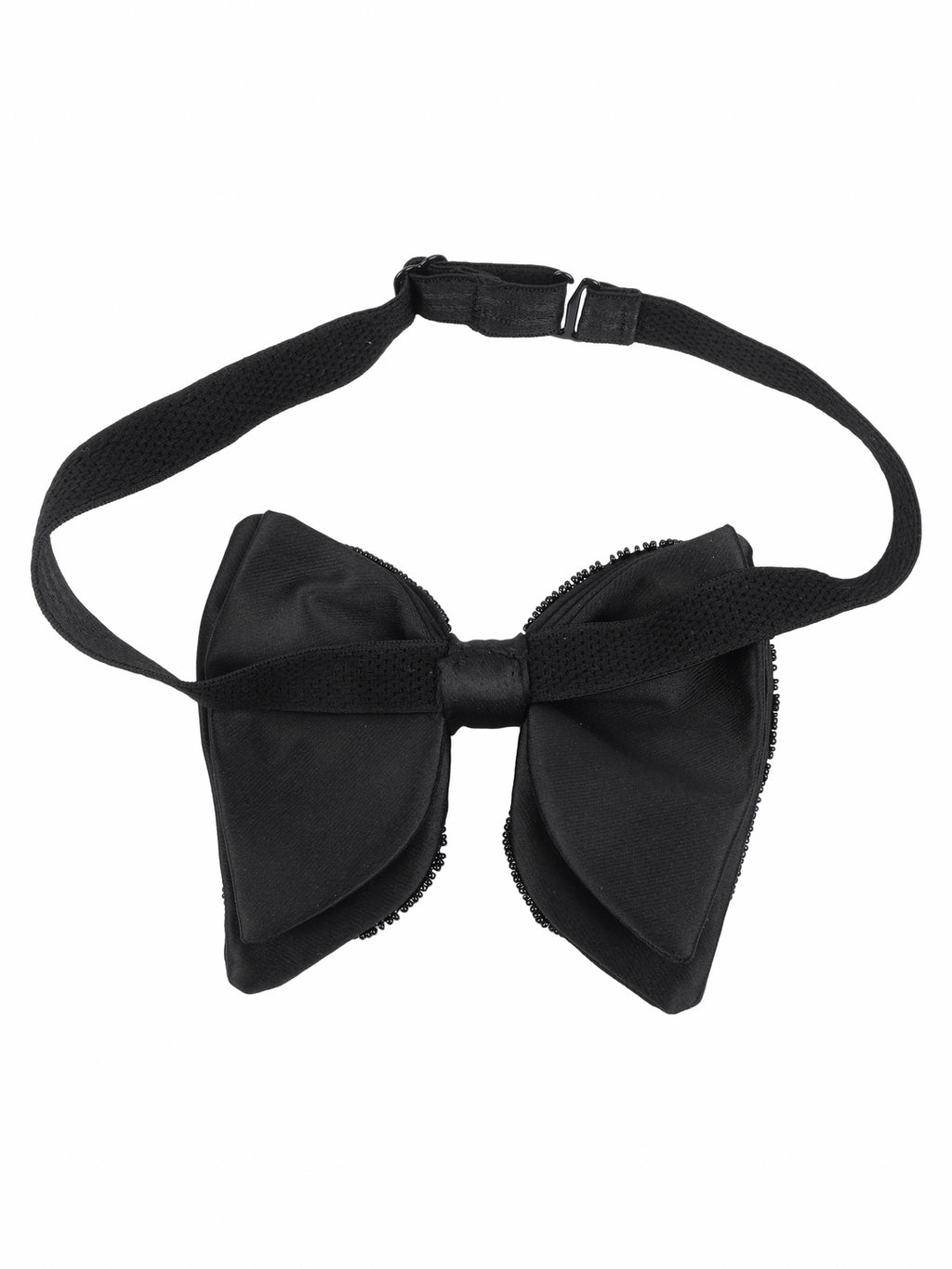 Alvaro Castagnino Men Black Embellished Butterfly Bow Tie