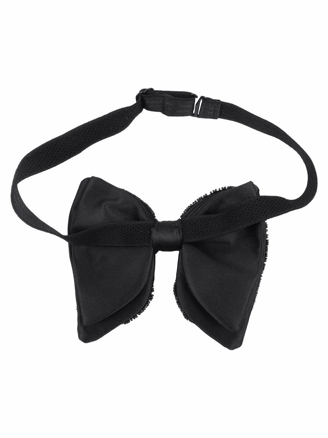 Alvaro Castagnino Men Black Embellished Butterfly Bow Tie