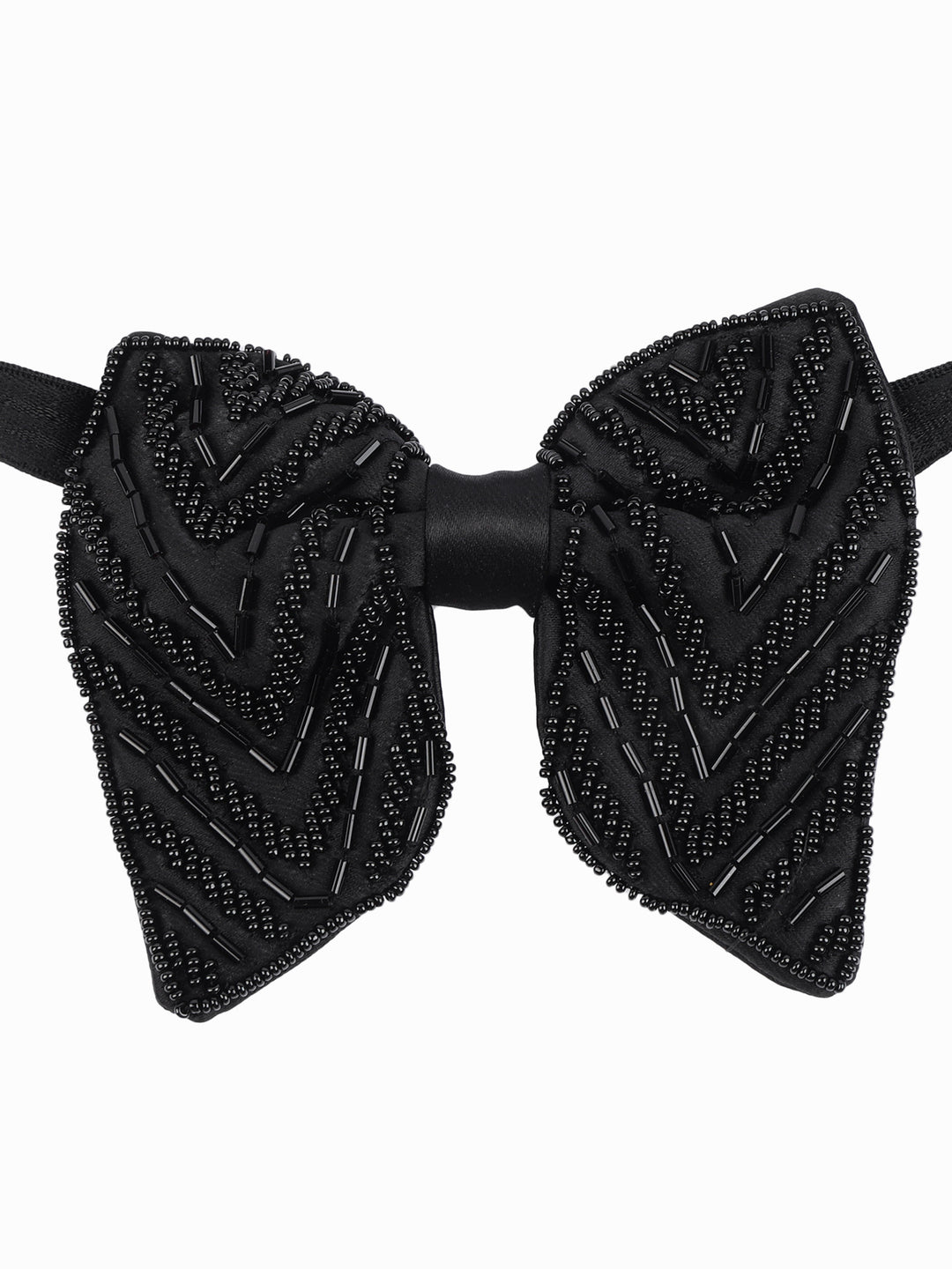 Alvaro Castagnino Men Black Embellished Butterfly Bow Tie