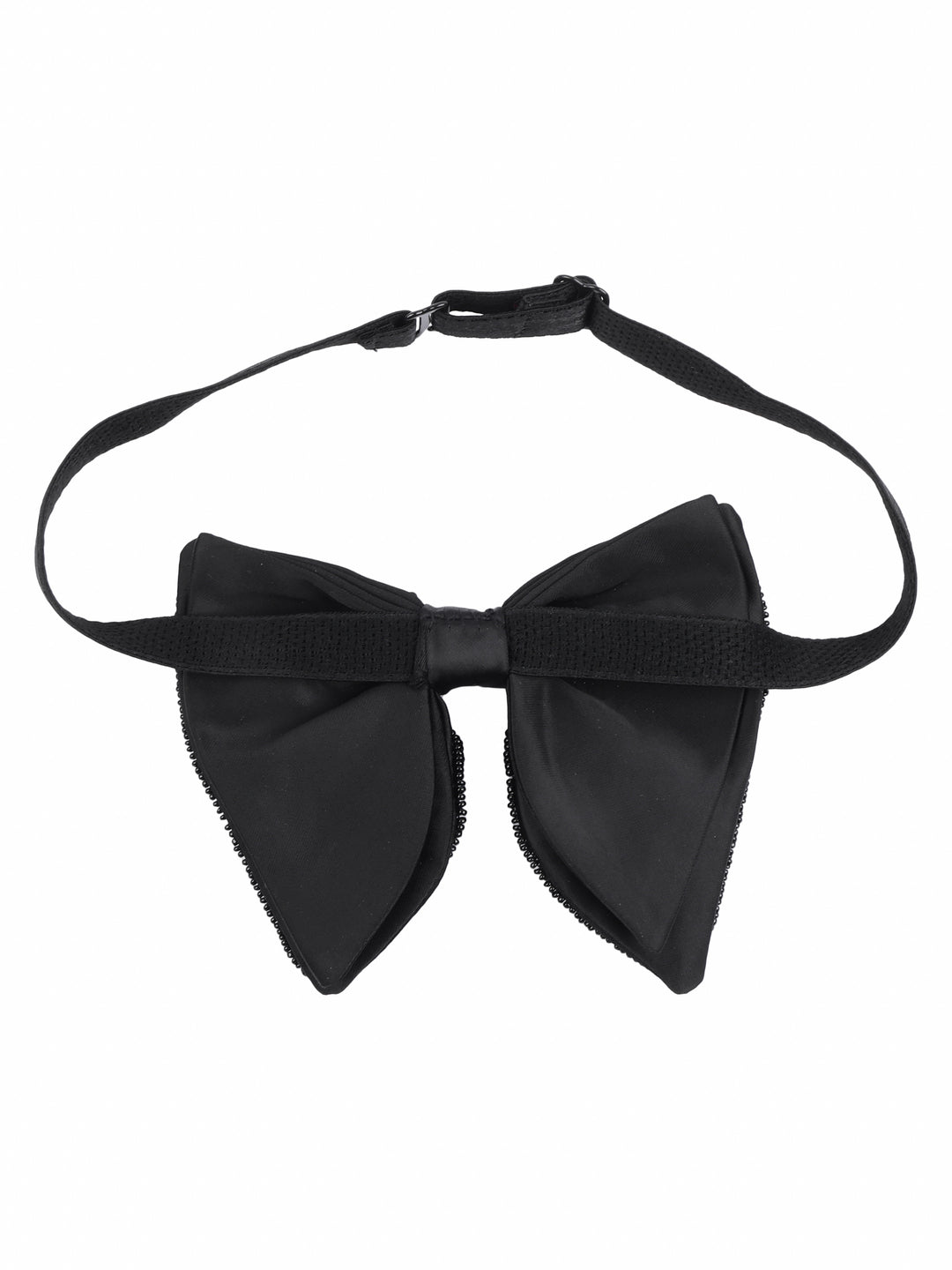 Alvaro Castagnino Men Black Embellished Butterfly Bow Tie