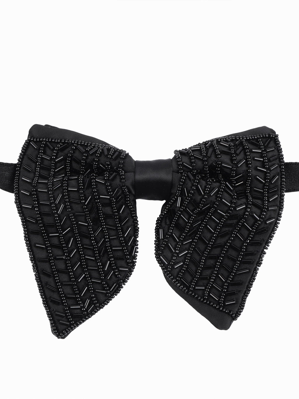 Alvaro Castagnino Men Black Embellished Butterfly Bow Tie