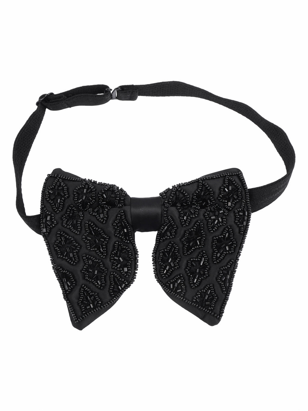 Alvaro Castagnino Men Black Embellished Butterfly Bow Tie