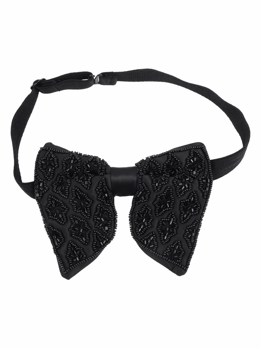 Alvaro Castagnino Men Black Embellished Butterfly Bow Tie