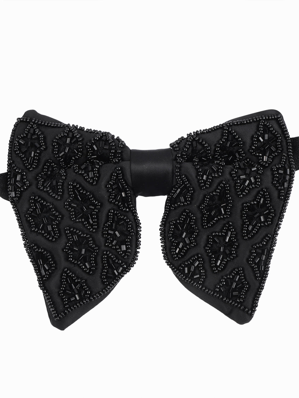Alvaro Castagnino Men Black Embellished Butterfly Bow Tie