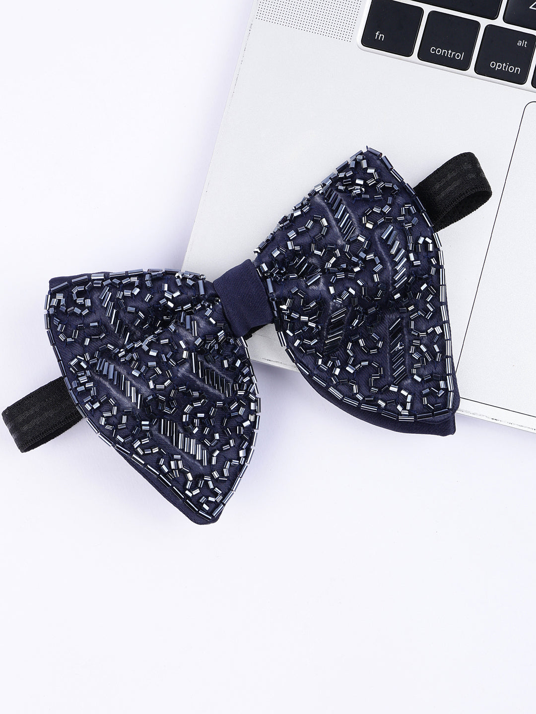 Alvaro Castagnino Men Blue Embellished Butterfly Bow Tie