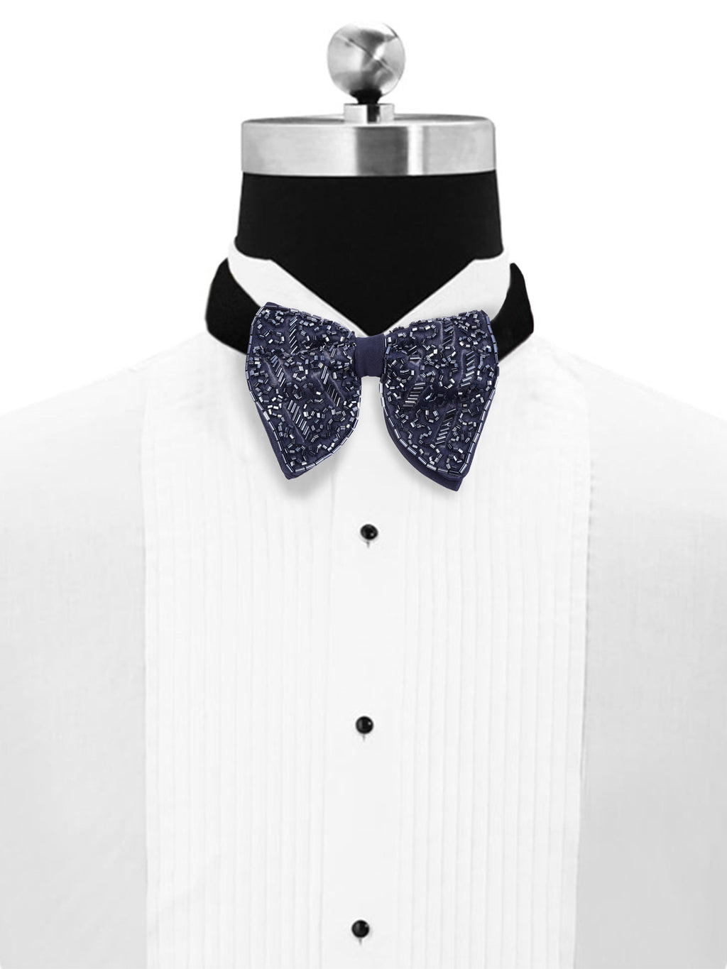 Alvaro Castagnino Men Blue Embellished Butterfly Bow Tie