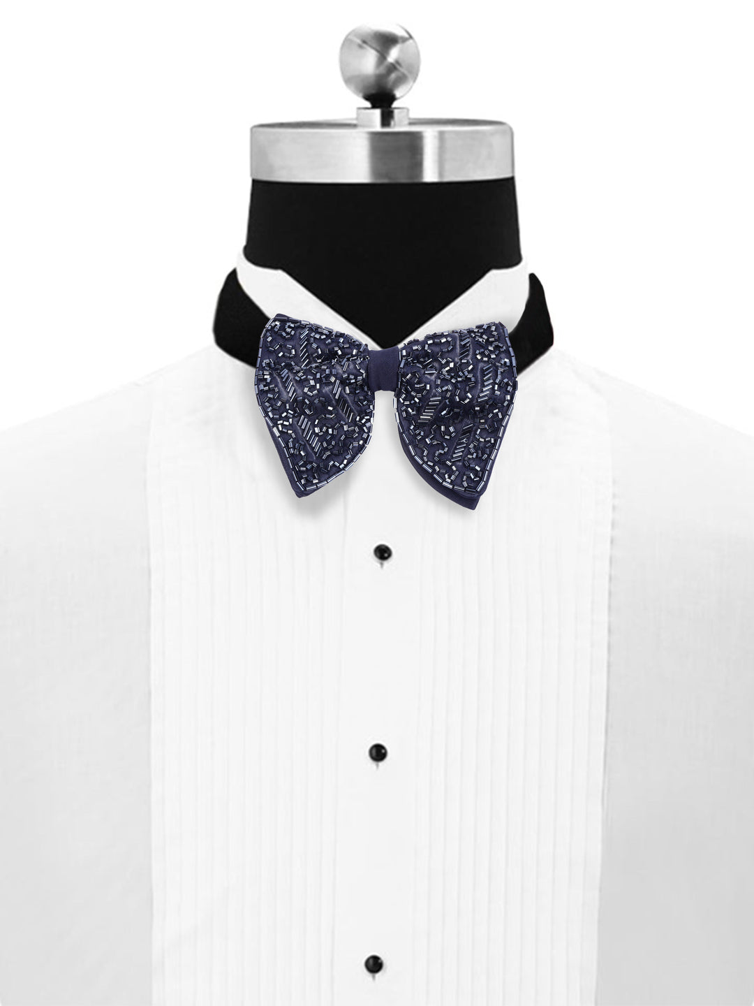Alvaro Castagnino Men Blue Embellished Butterfly Bow Tie