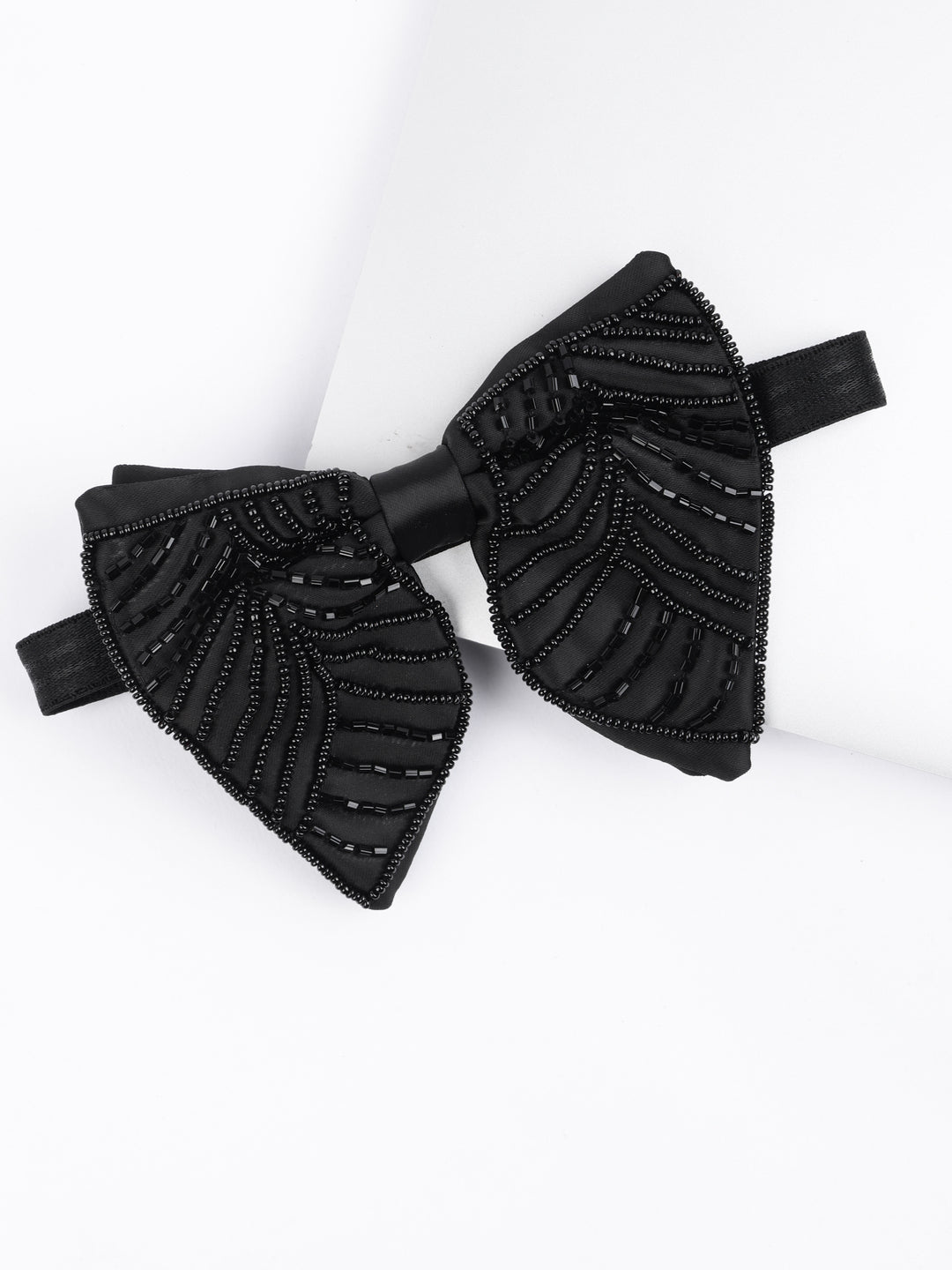 Alvaro Castagnino Men Black Embellished Butterfly Bow Tie