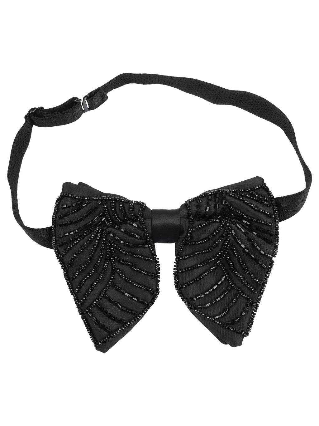 Alvaro Castagnino Men Black Embellished Butterfly Bow Tie