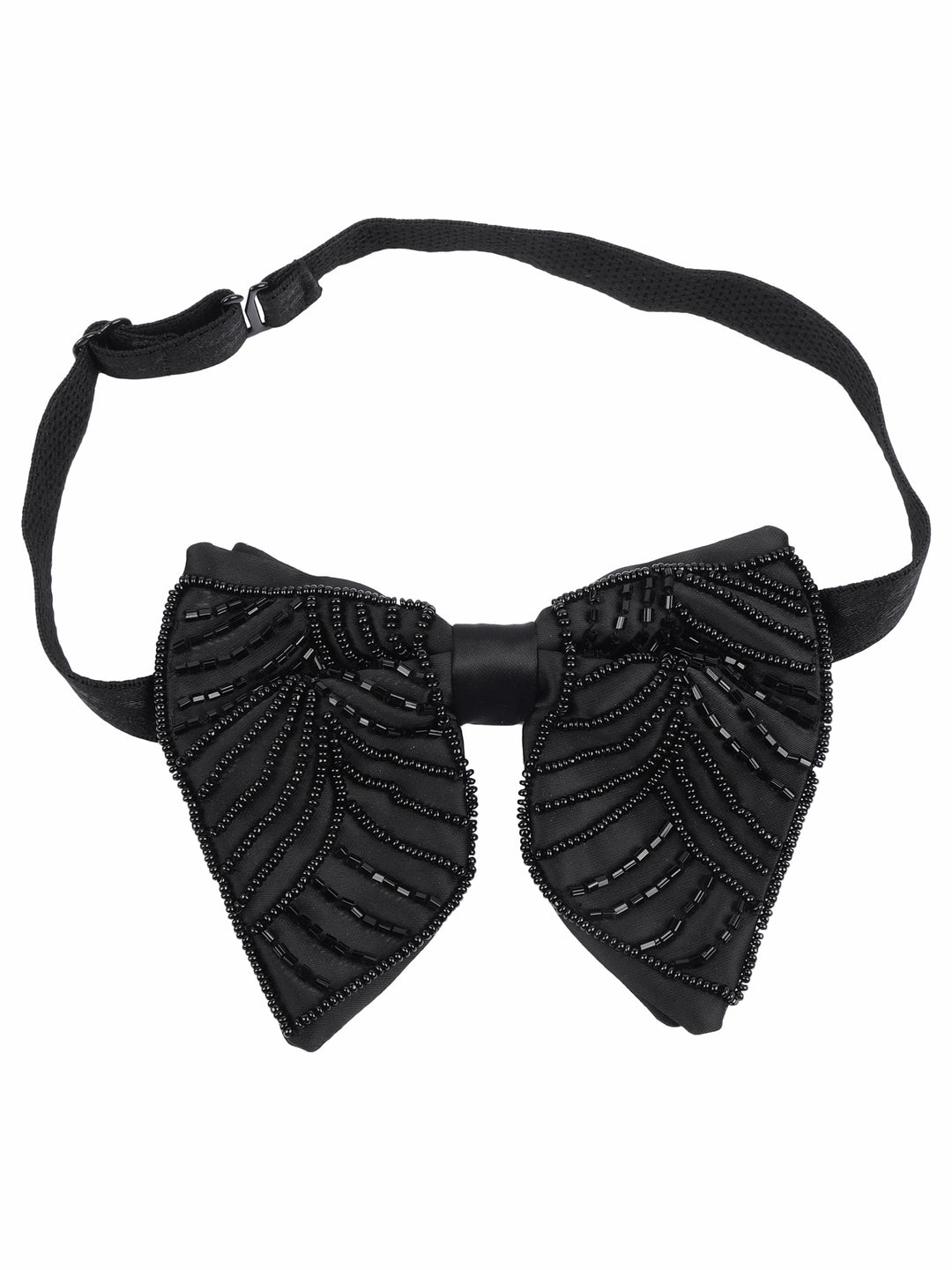 Alvaro Castagnino Men Black Embellished Butterfly Bow Tie