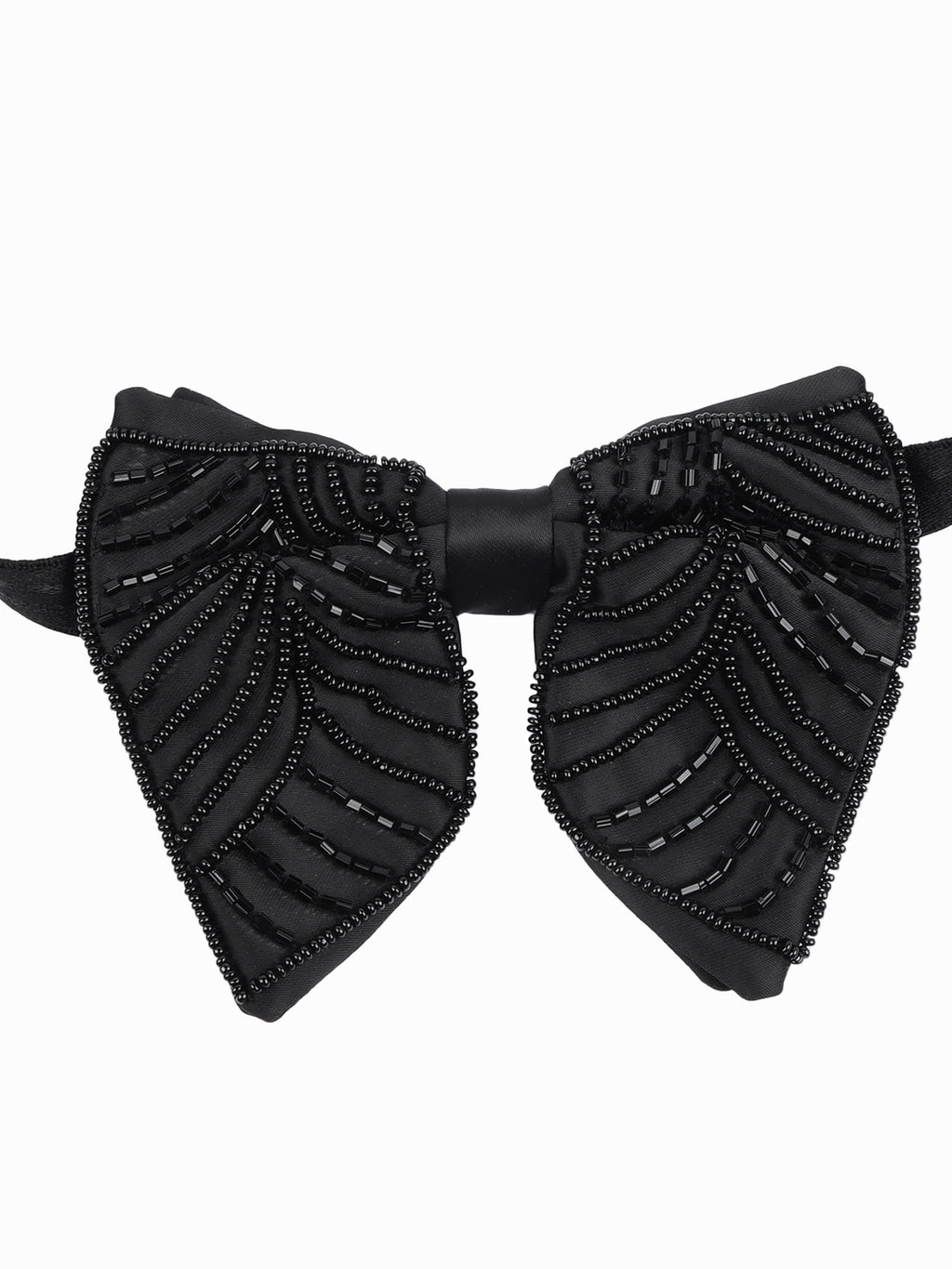 Alvaro Castagnino Men Black Embellished Butterfly Bow Tie