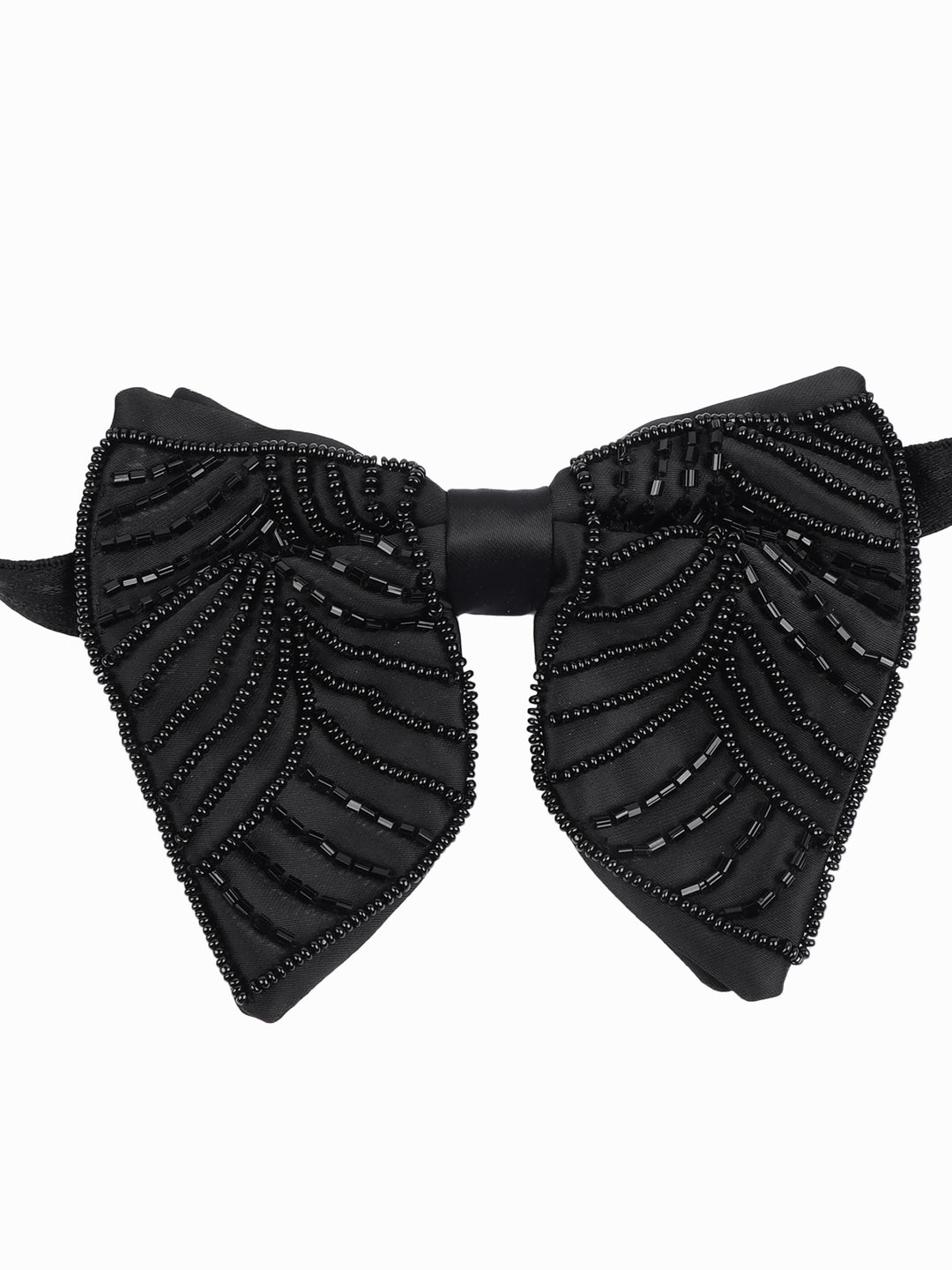 Alvaro Castagnino Men Black Embellished Butterfly Bow Tie