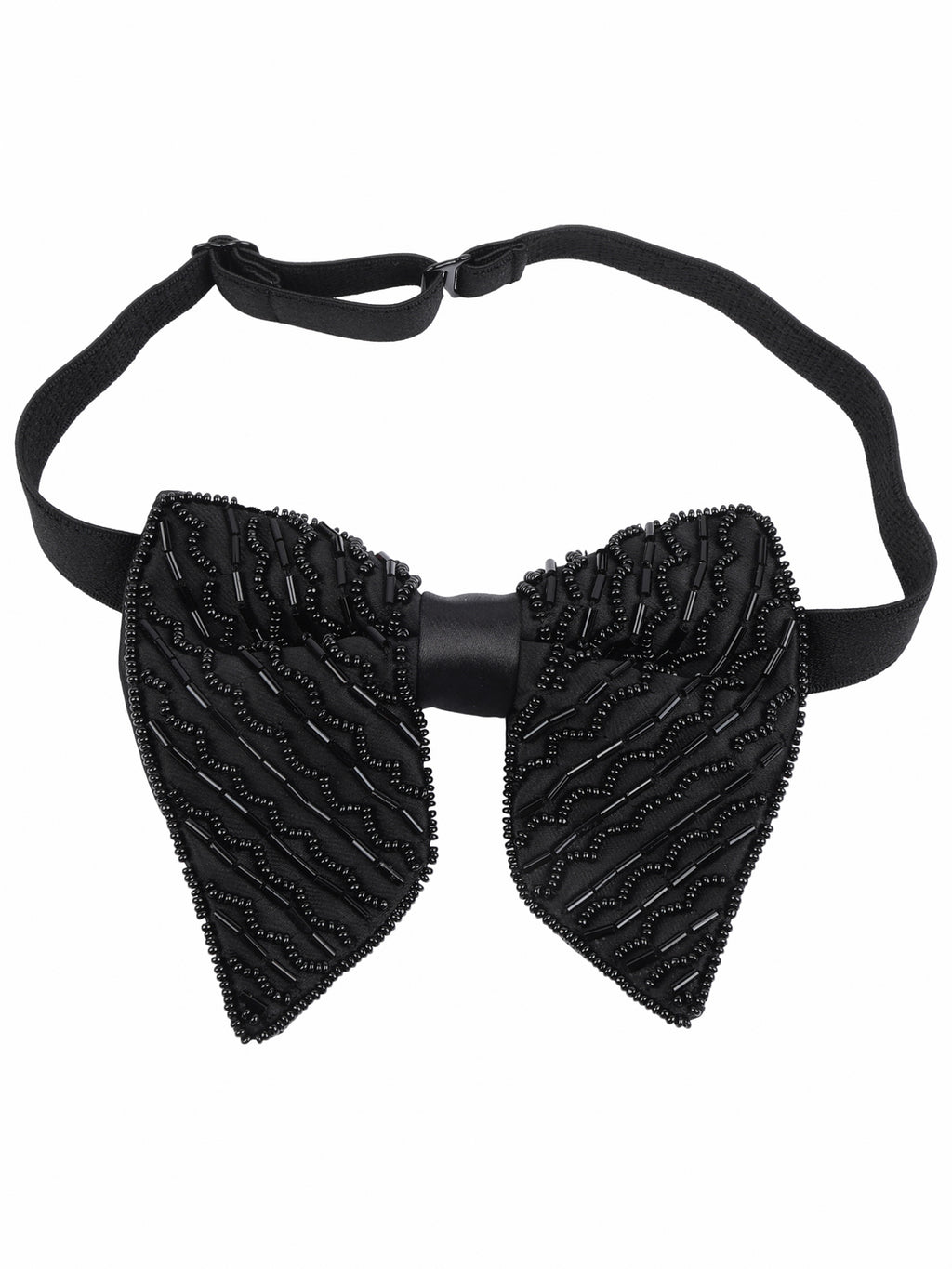 Alvaro Castagnino Men Black Embellished Butterfly Bow Tie