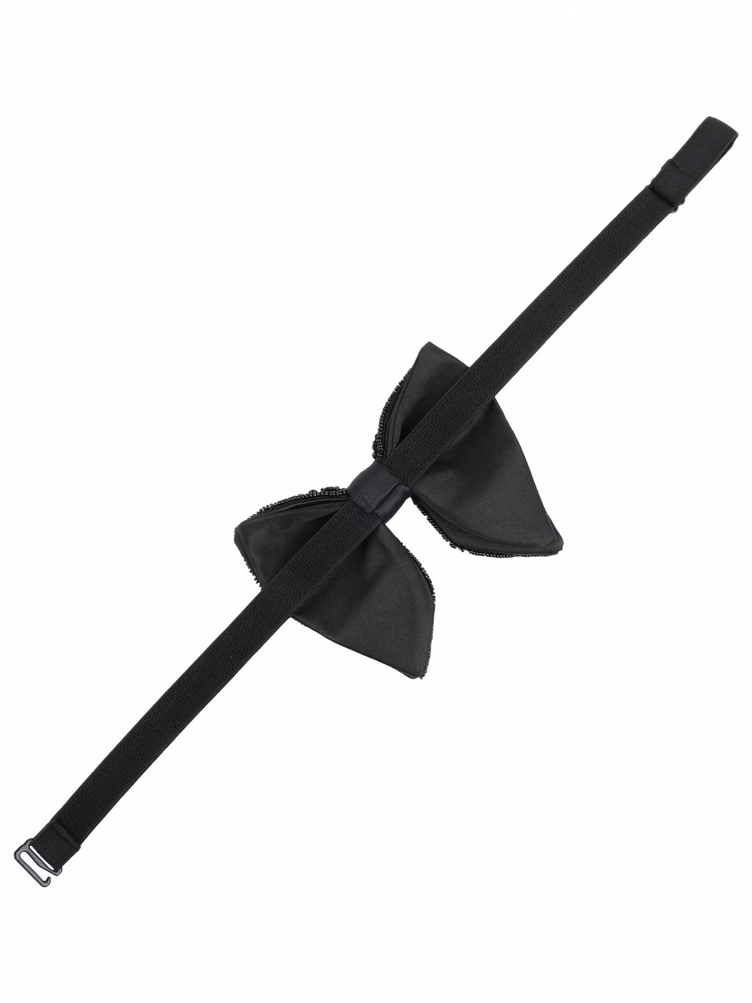 Alvaro Castagnino Men Black Embellished Butterfly Bow Tie